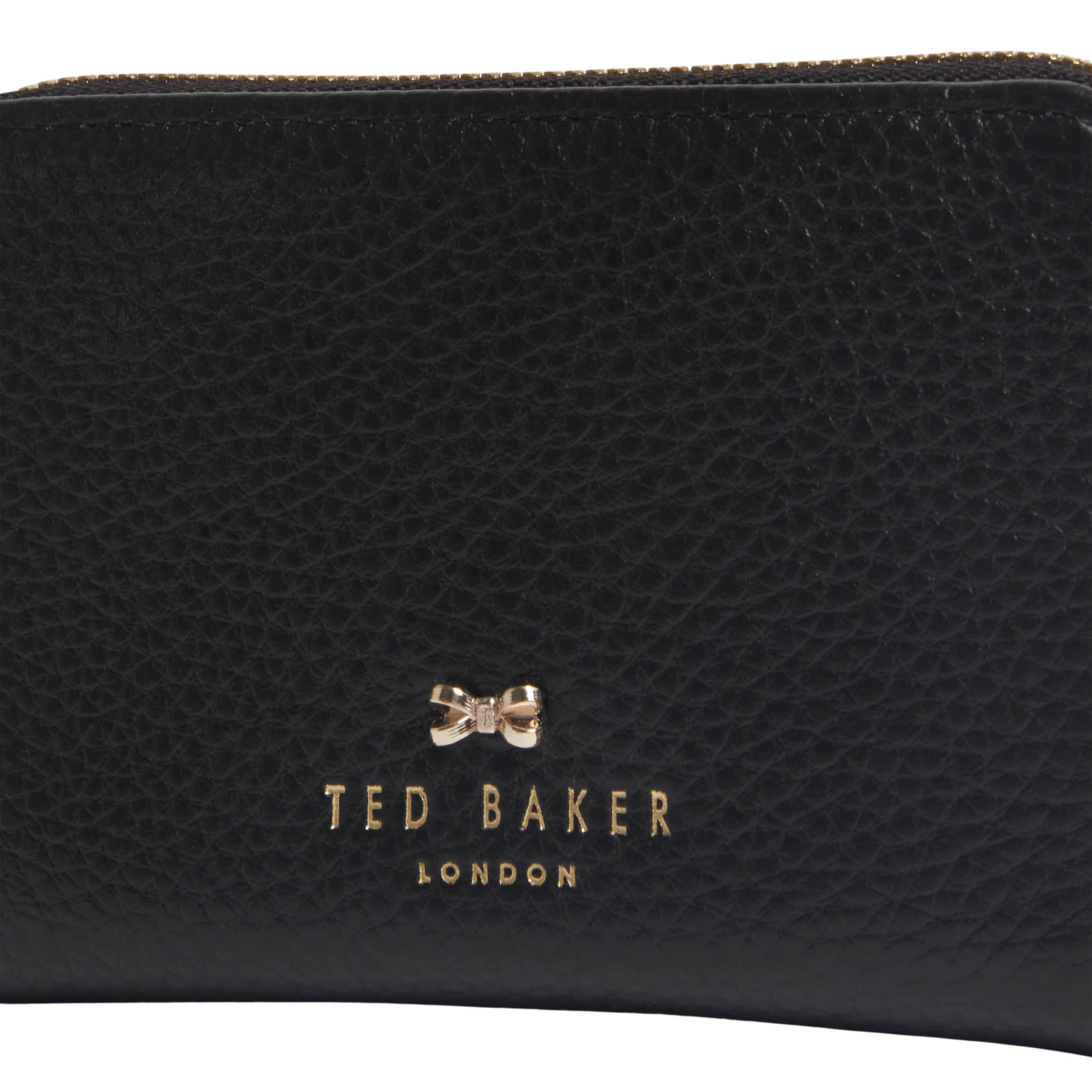 Womens Ted Baker Black Bow Detail Small Zip Around Purse