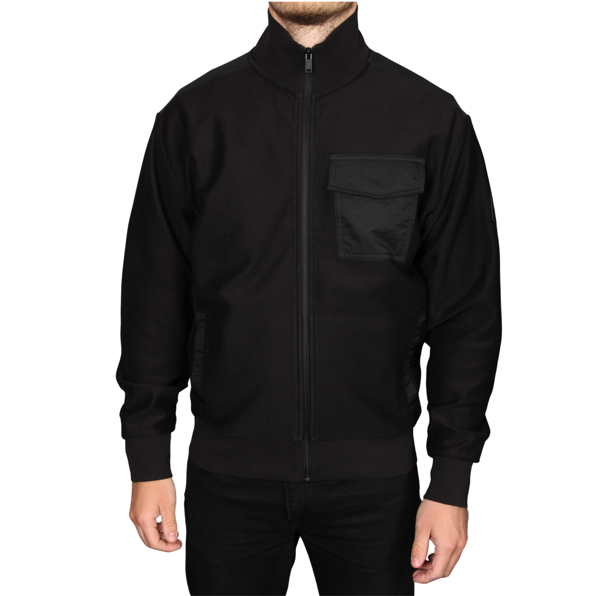 Mens BOSS Black Ze_Urban Jersey Jacket