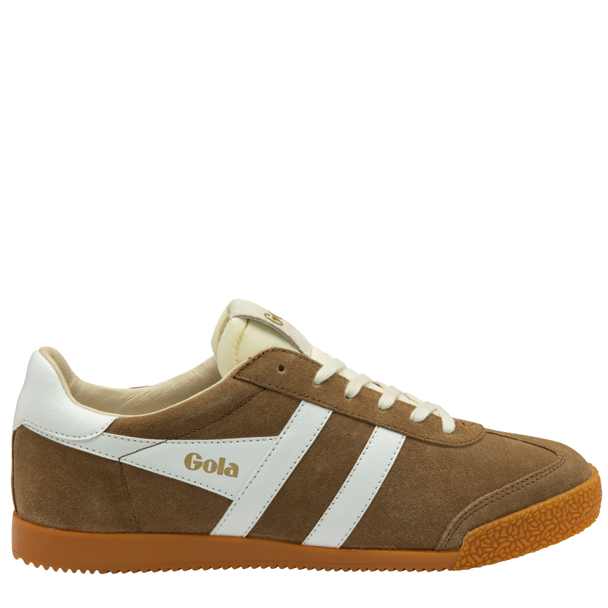 Mens Gola Tobacco/White Elan Trainers
