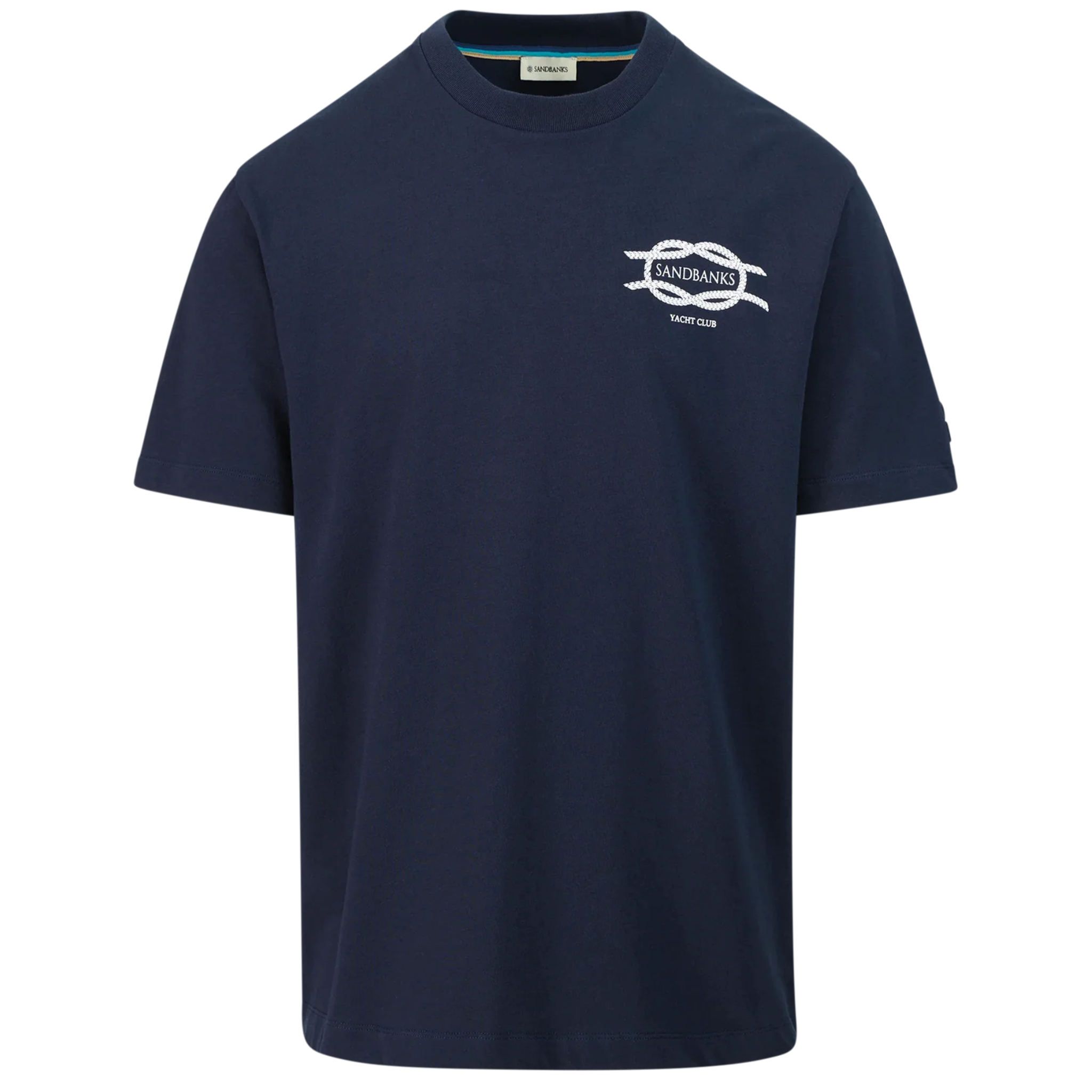 Mens Sandbanks Navy Yacht Club S/s T Shirt
