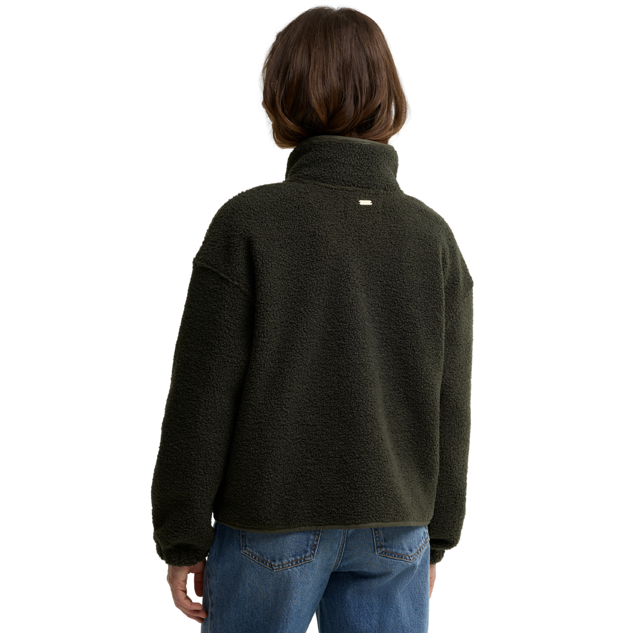 Womens Barbour Olive Mabel Fleece Jacket