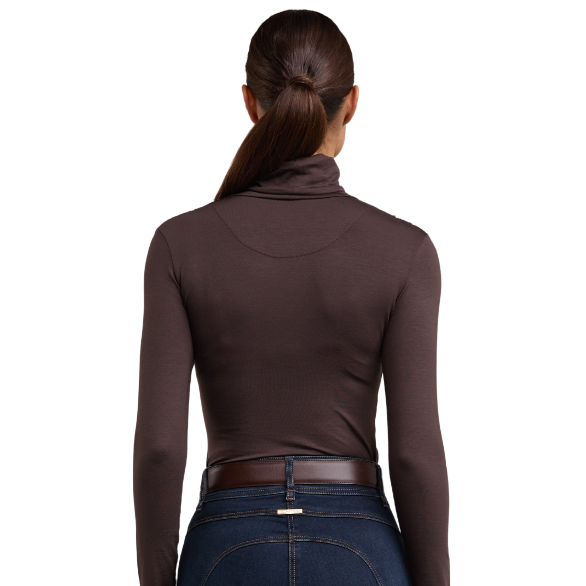 Womens Holland Cooper Coffee Essential Roll Neck Top