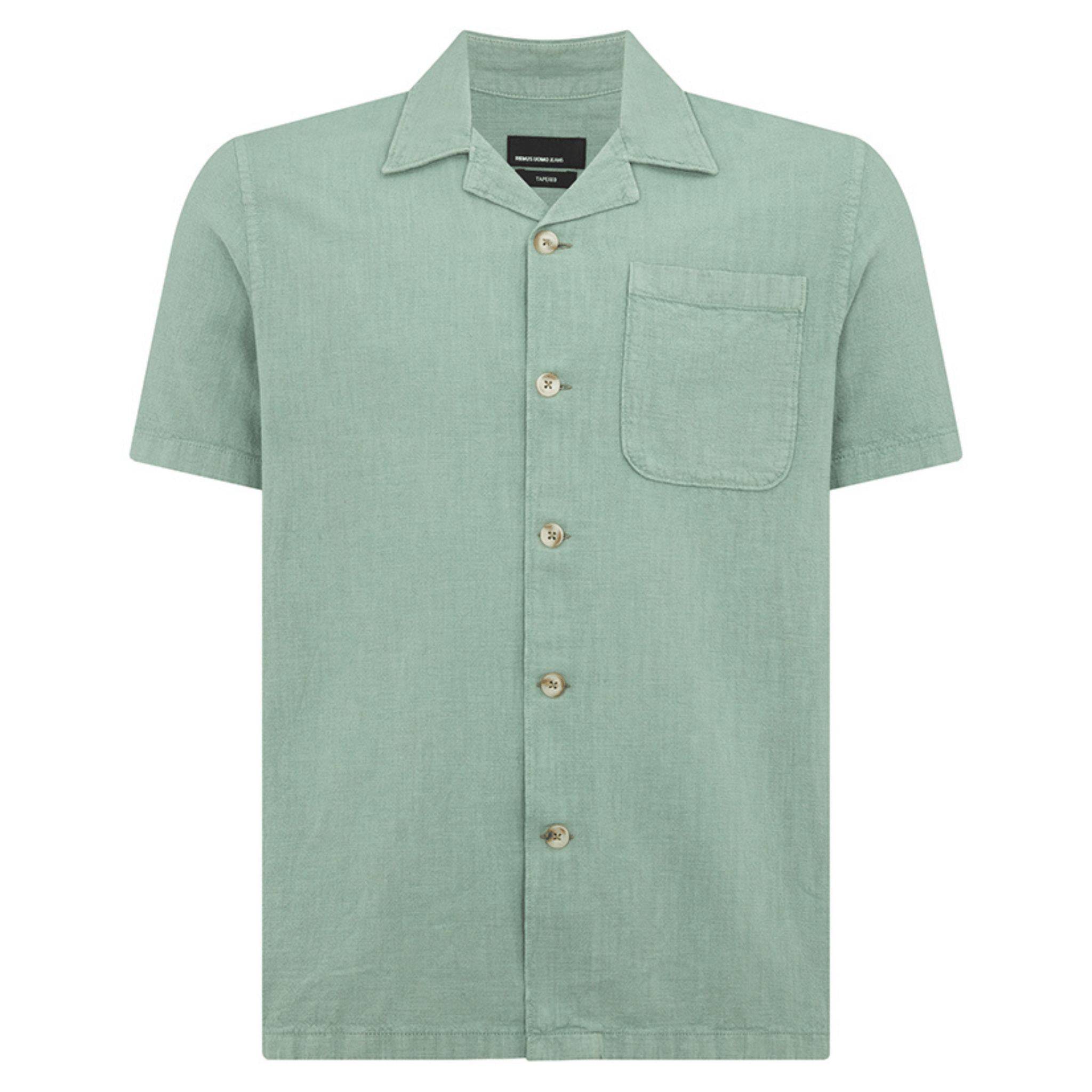 Mens Remus Uomo Green Casual S/s Shirt