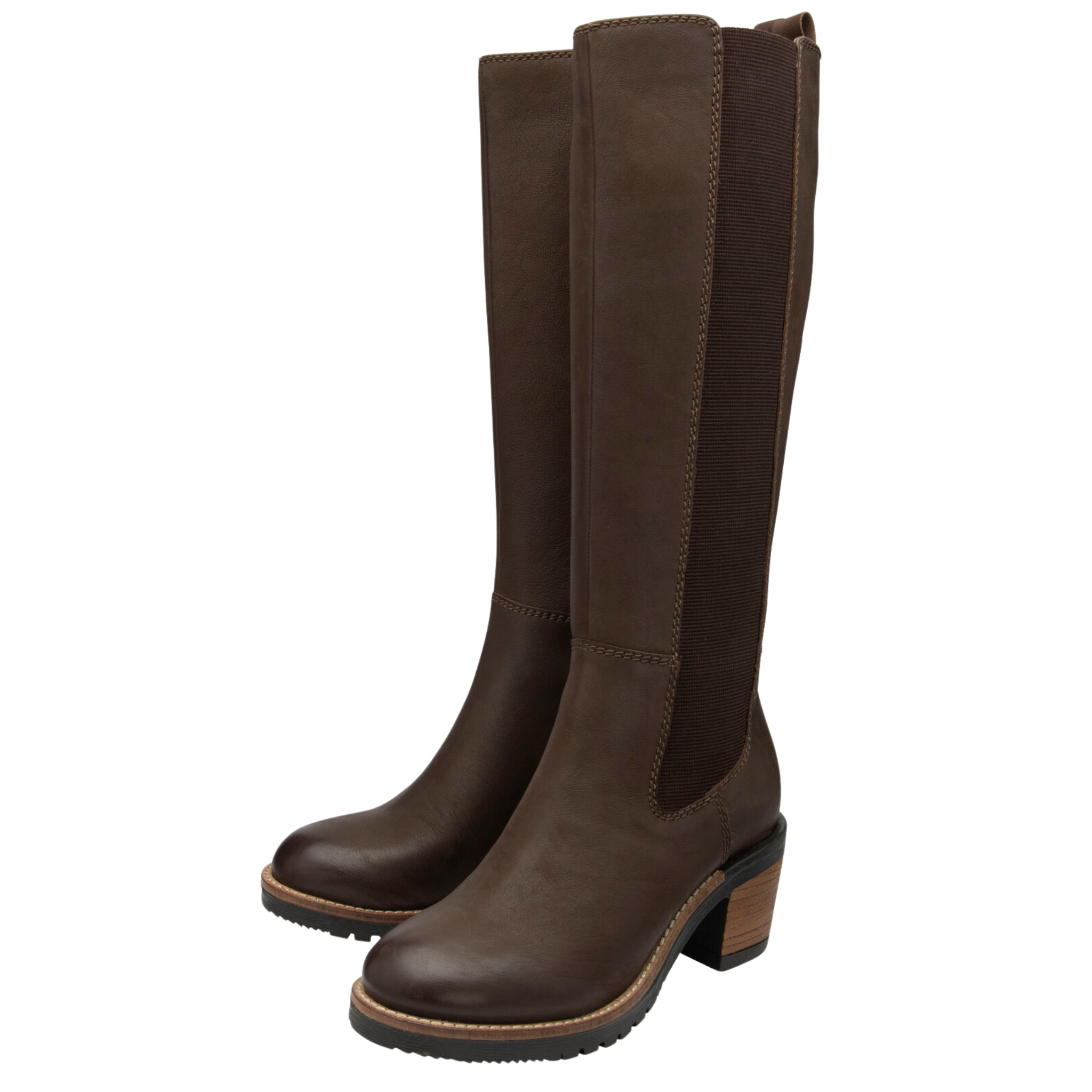 Womens Ravel Brown Leather Forth Knee High Boots