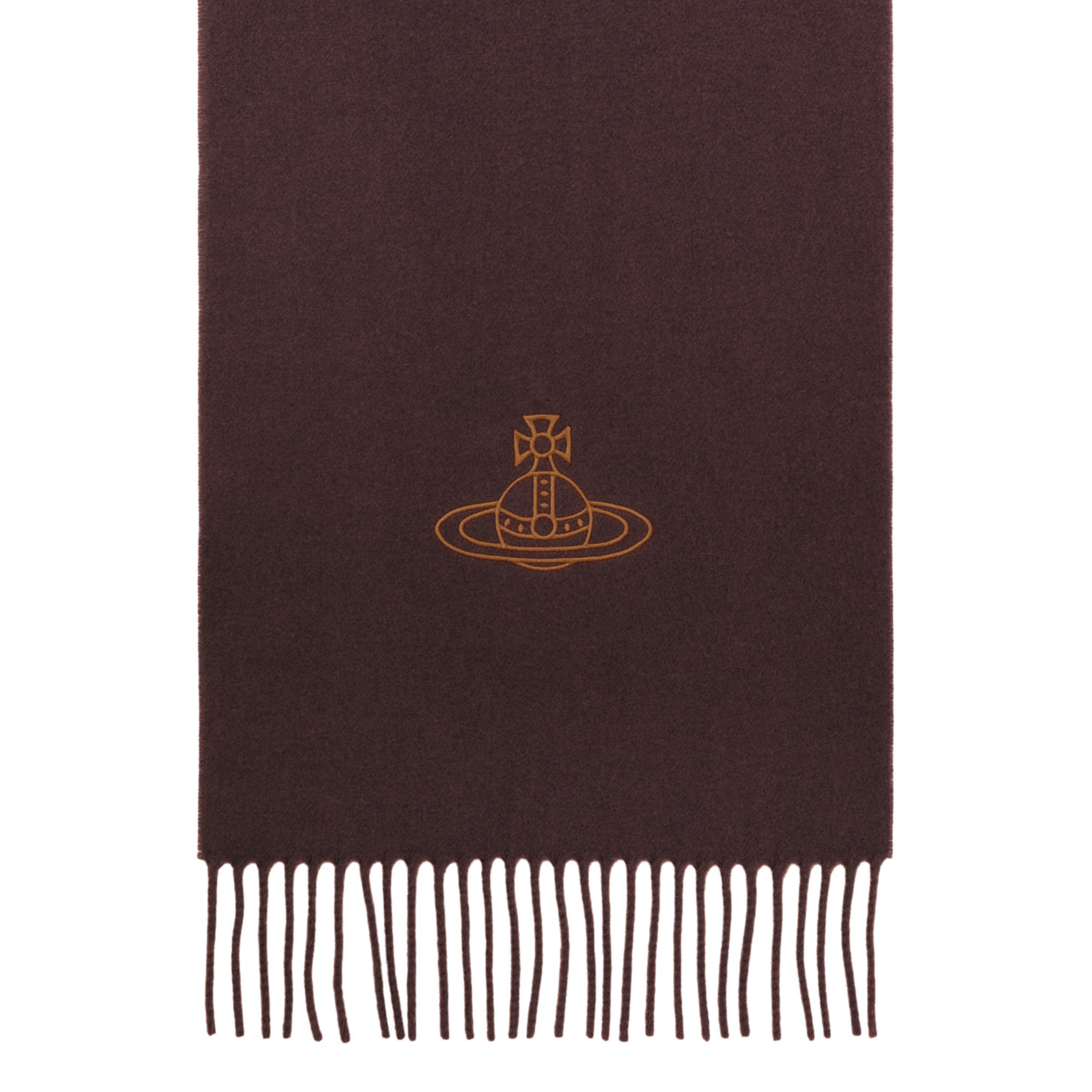 Womens Vivienne Westwood Aubergine Embroidered Orb Scarf
