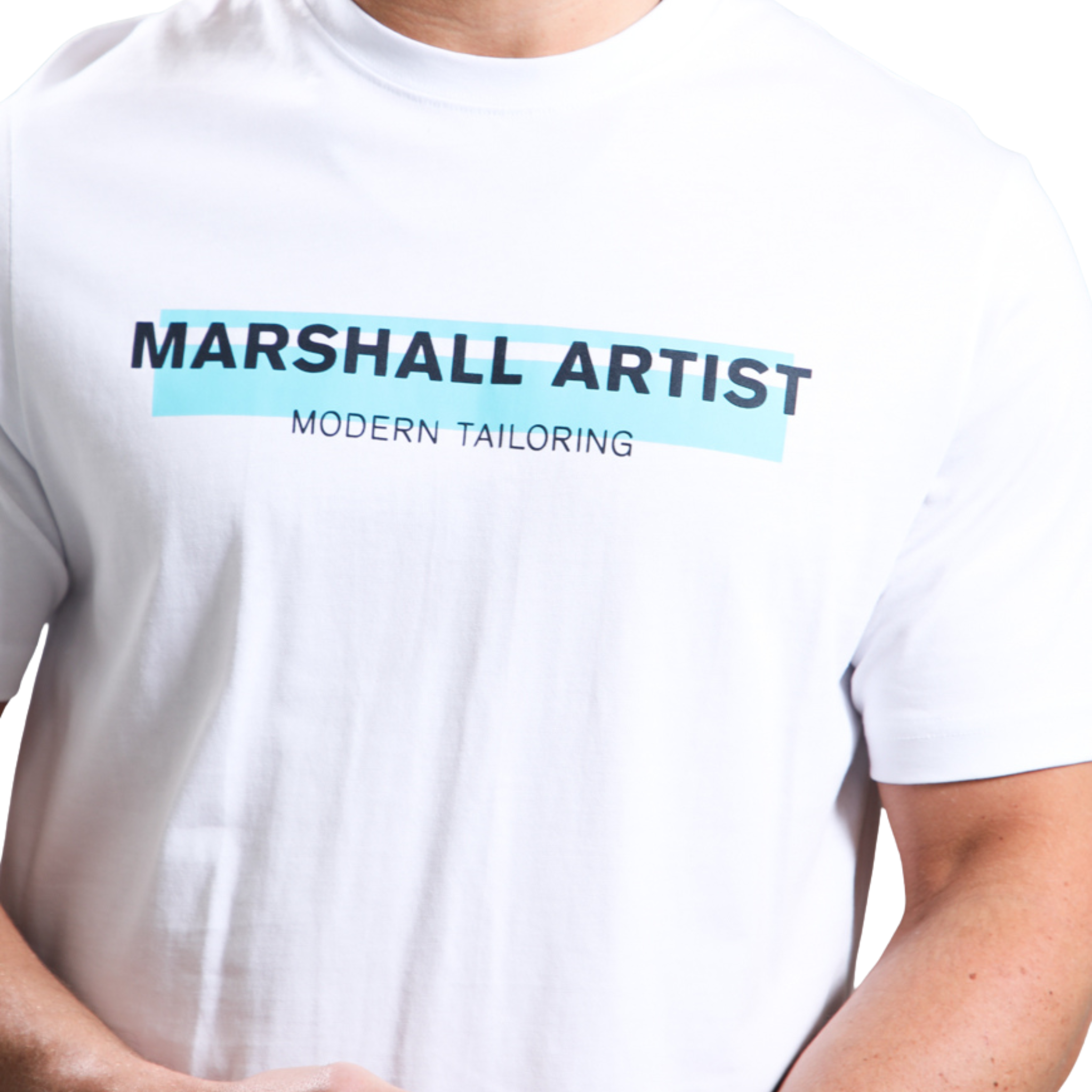 Mens Marshall Artist White Seafield Logo S/s T Shirt