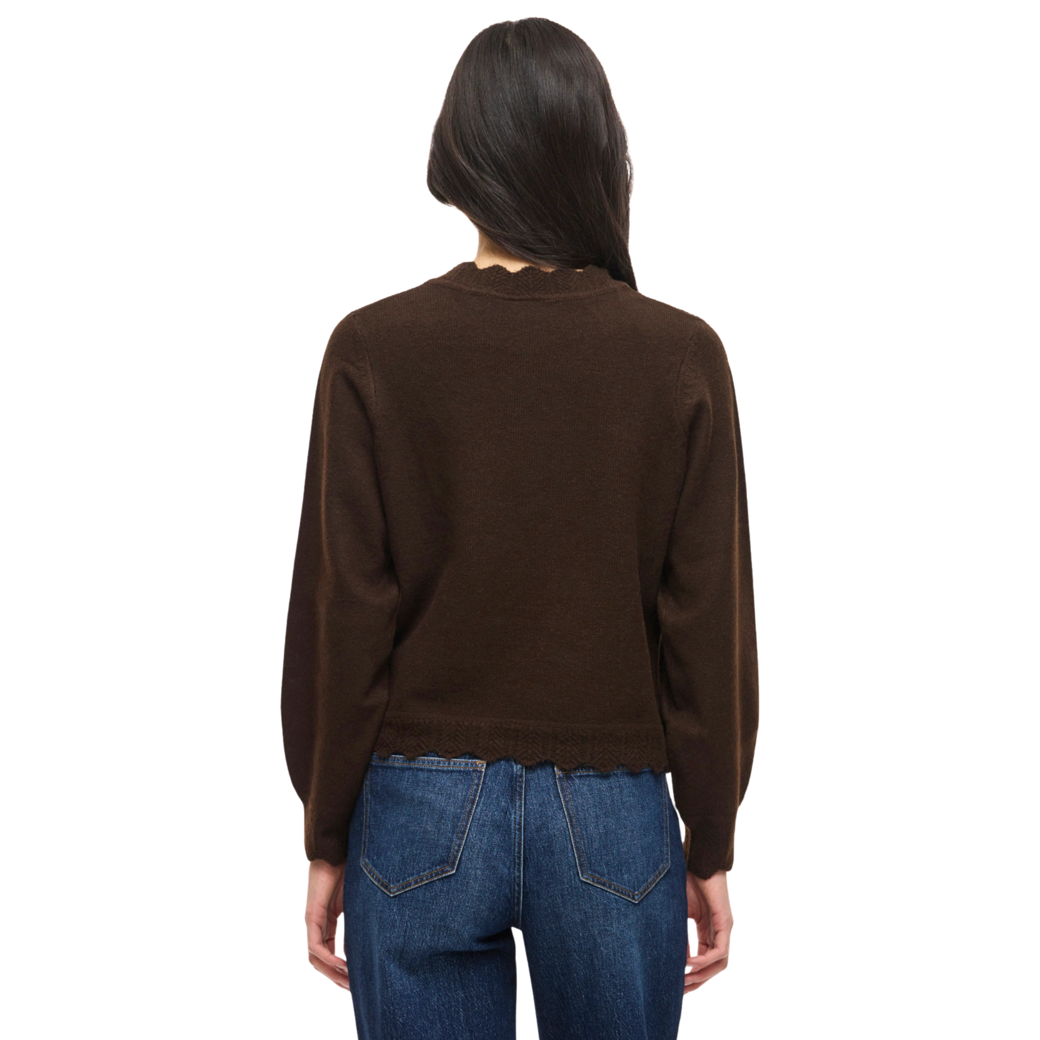 Womens Vila Coffee Bean Melange Vinikolina L/s Knit