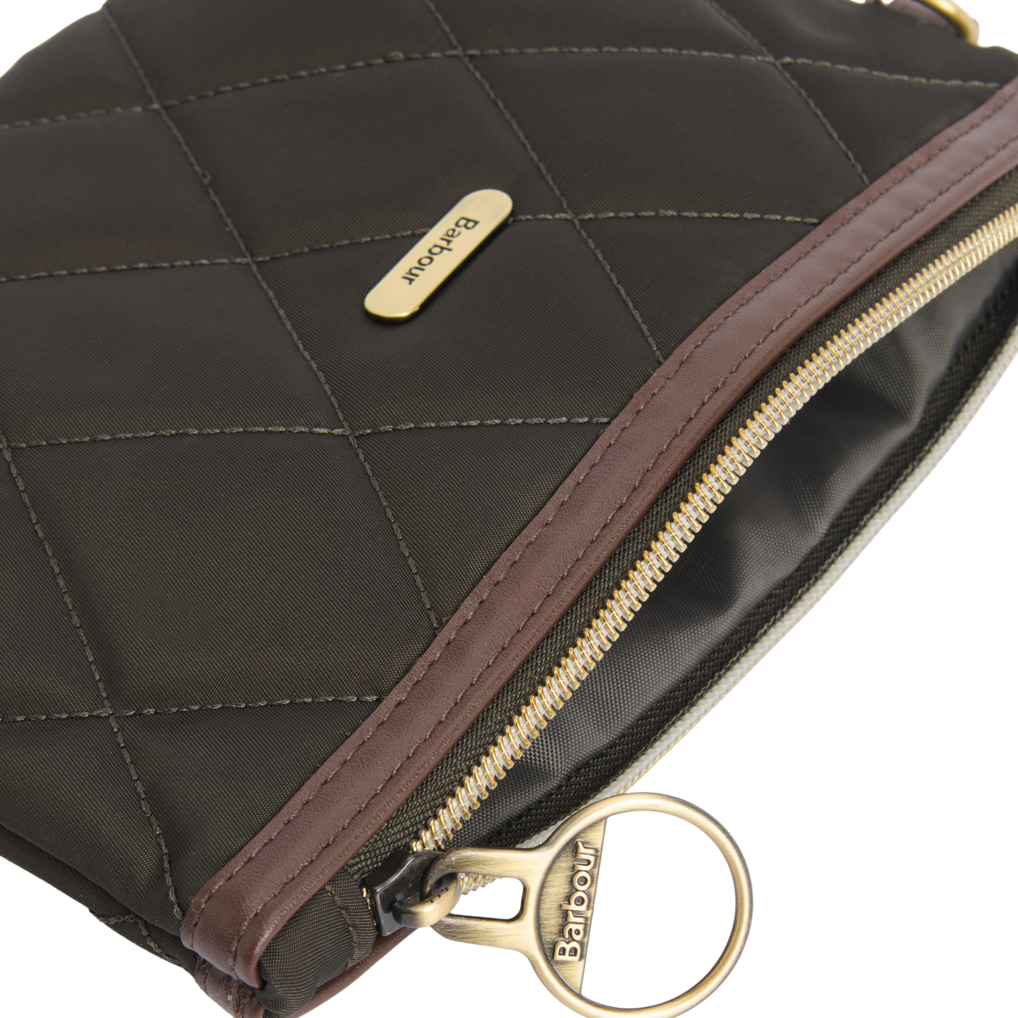 Womens Barbour Olive Quilted Tote Bag