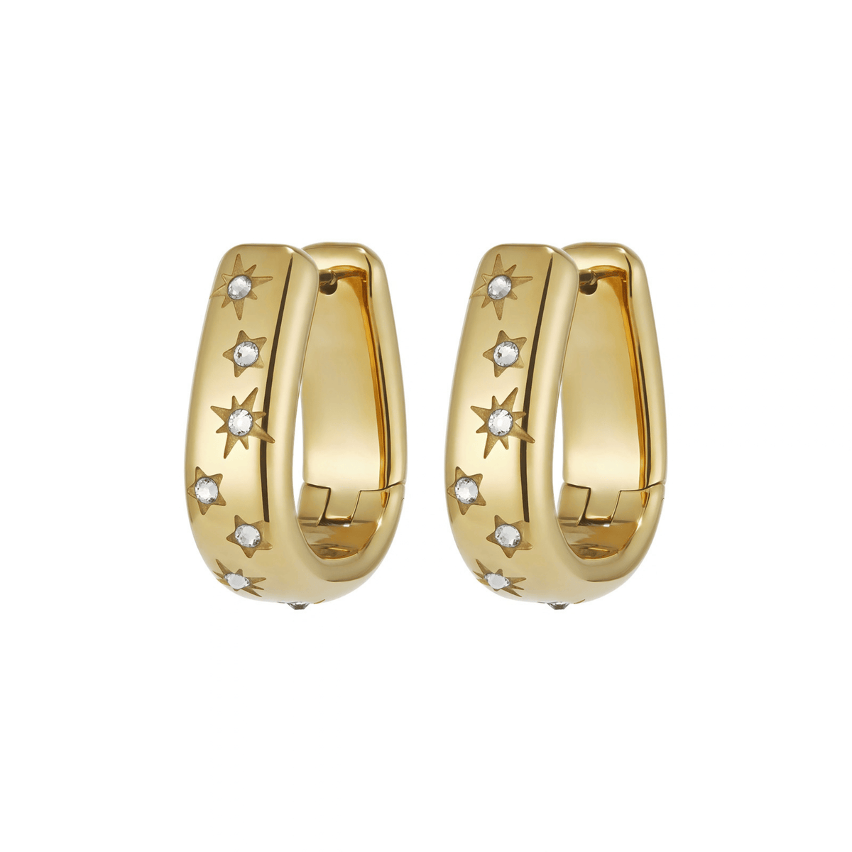 Womens Olivia Burton Gold Celestial Wide Hoop Earrings
