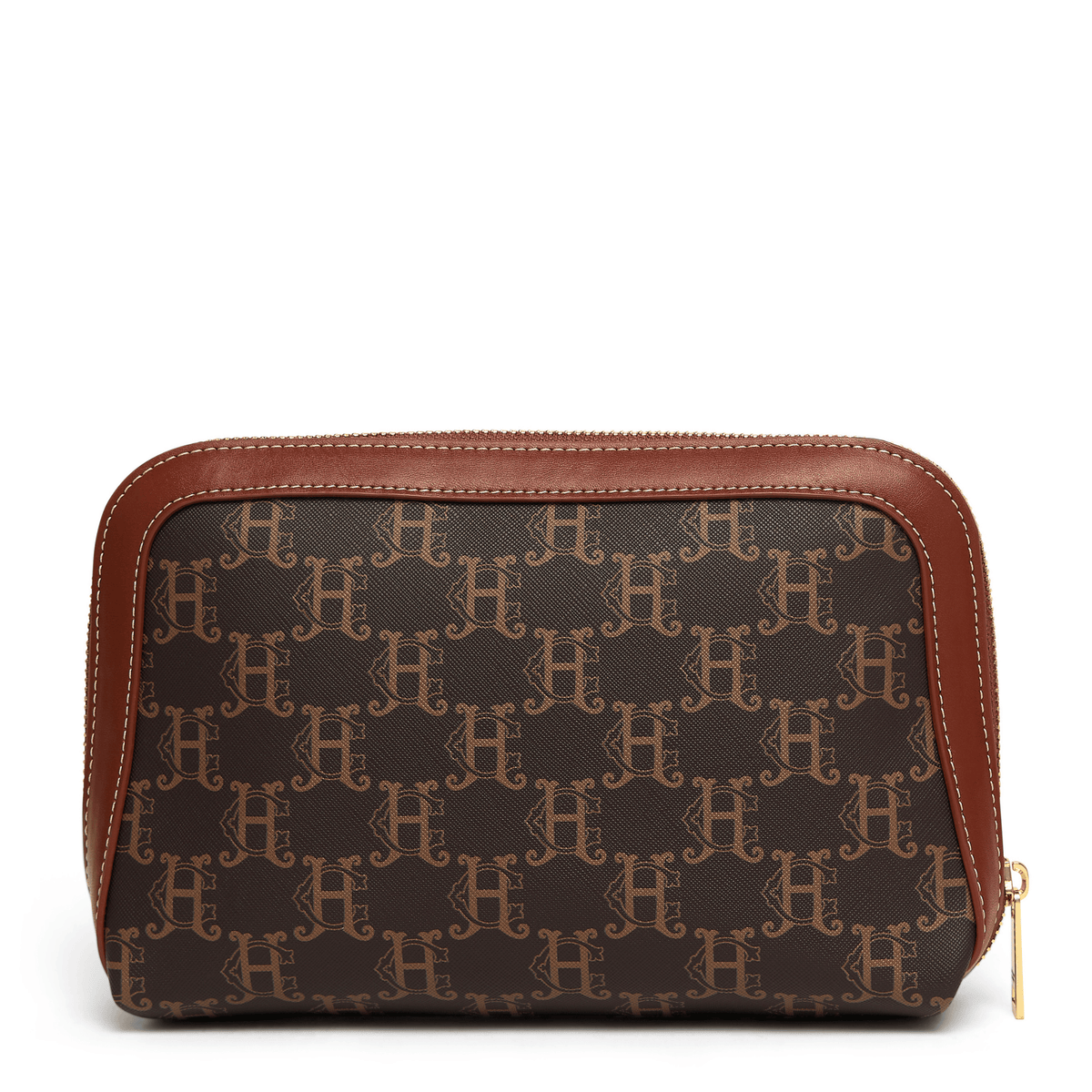 Womens Holland Cooper Tan Monogram Makeup Pouch