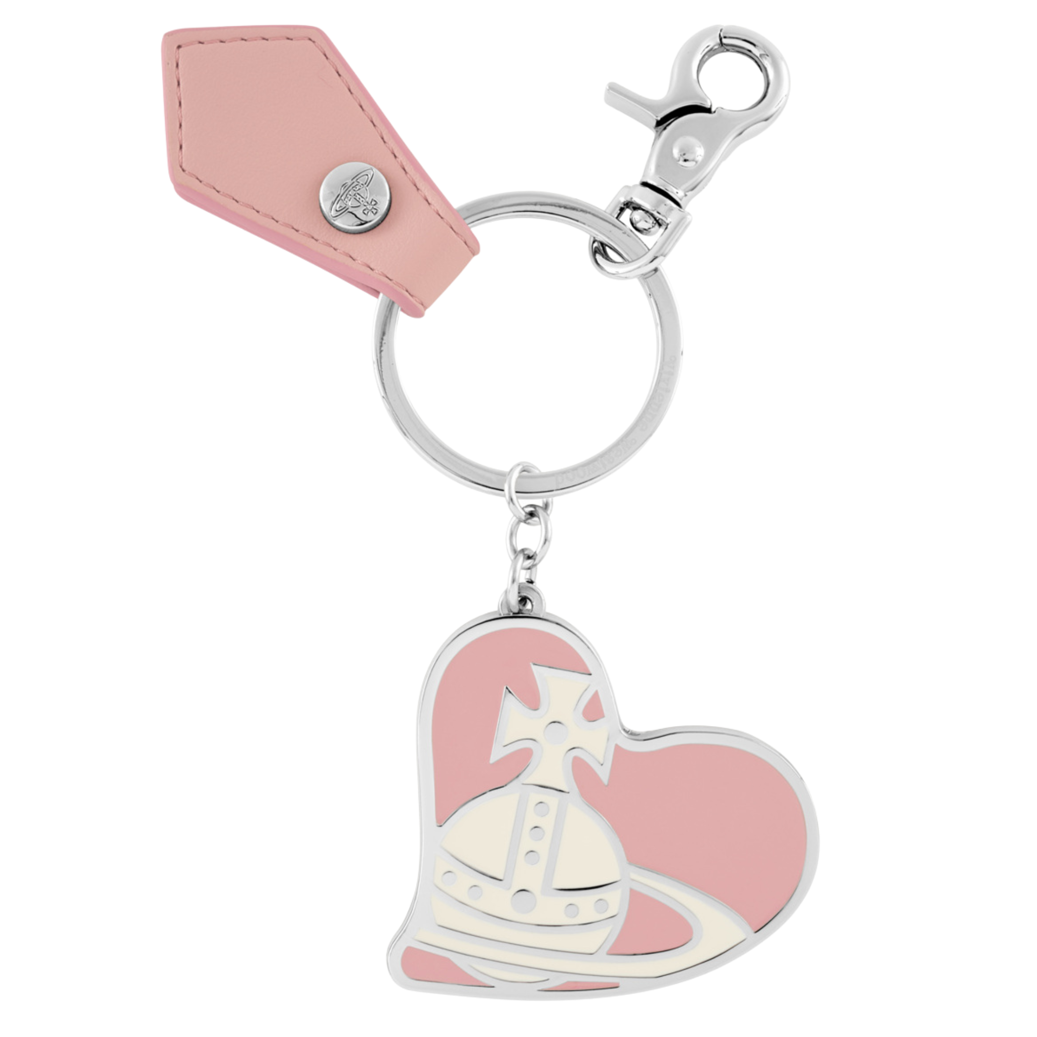 Womens Vivienne Westwood Pink Smooth Orb Heart Keyring