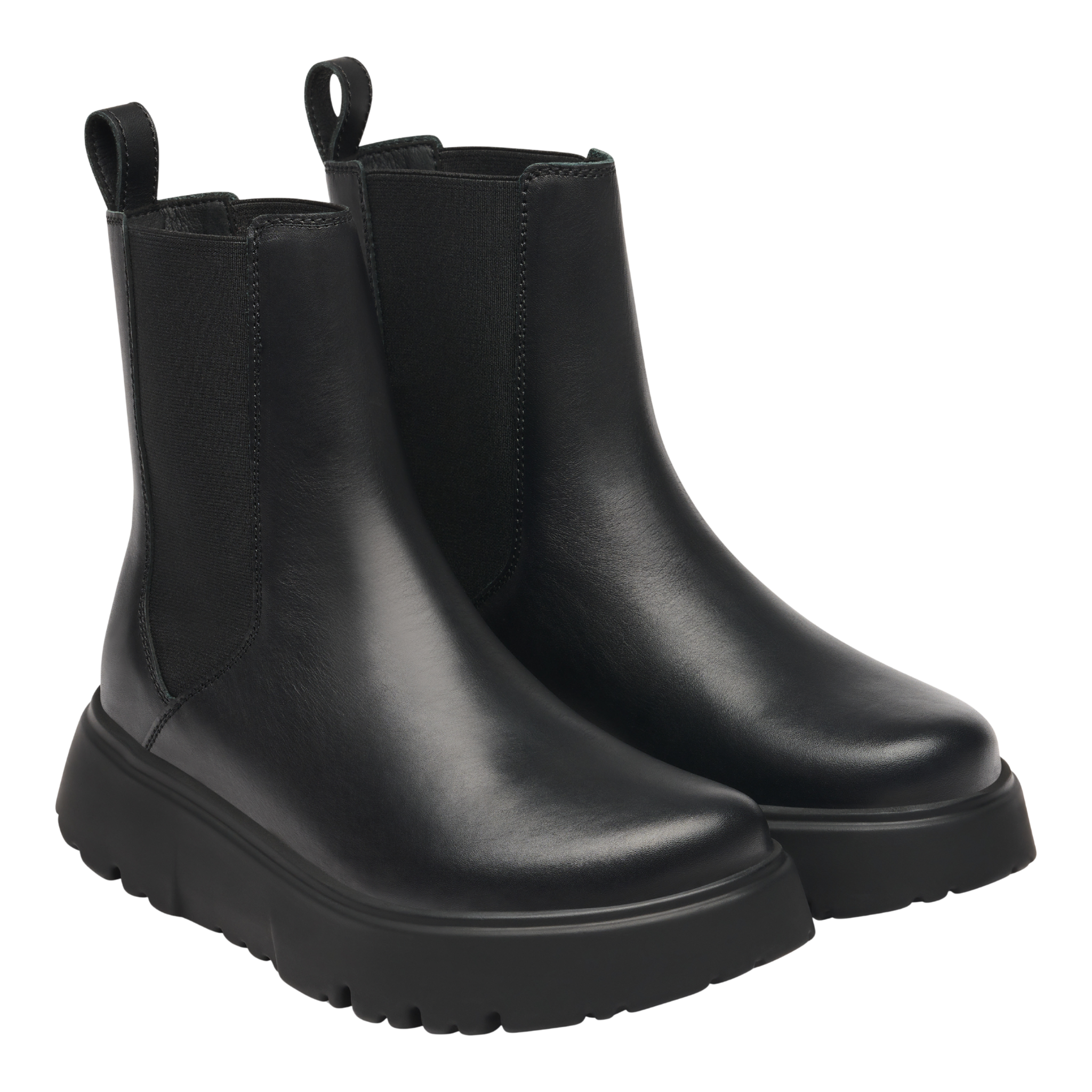 Womens Birkenstock Black Theda Chelsea Leather Boots
