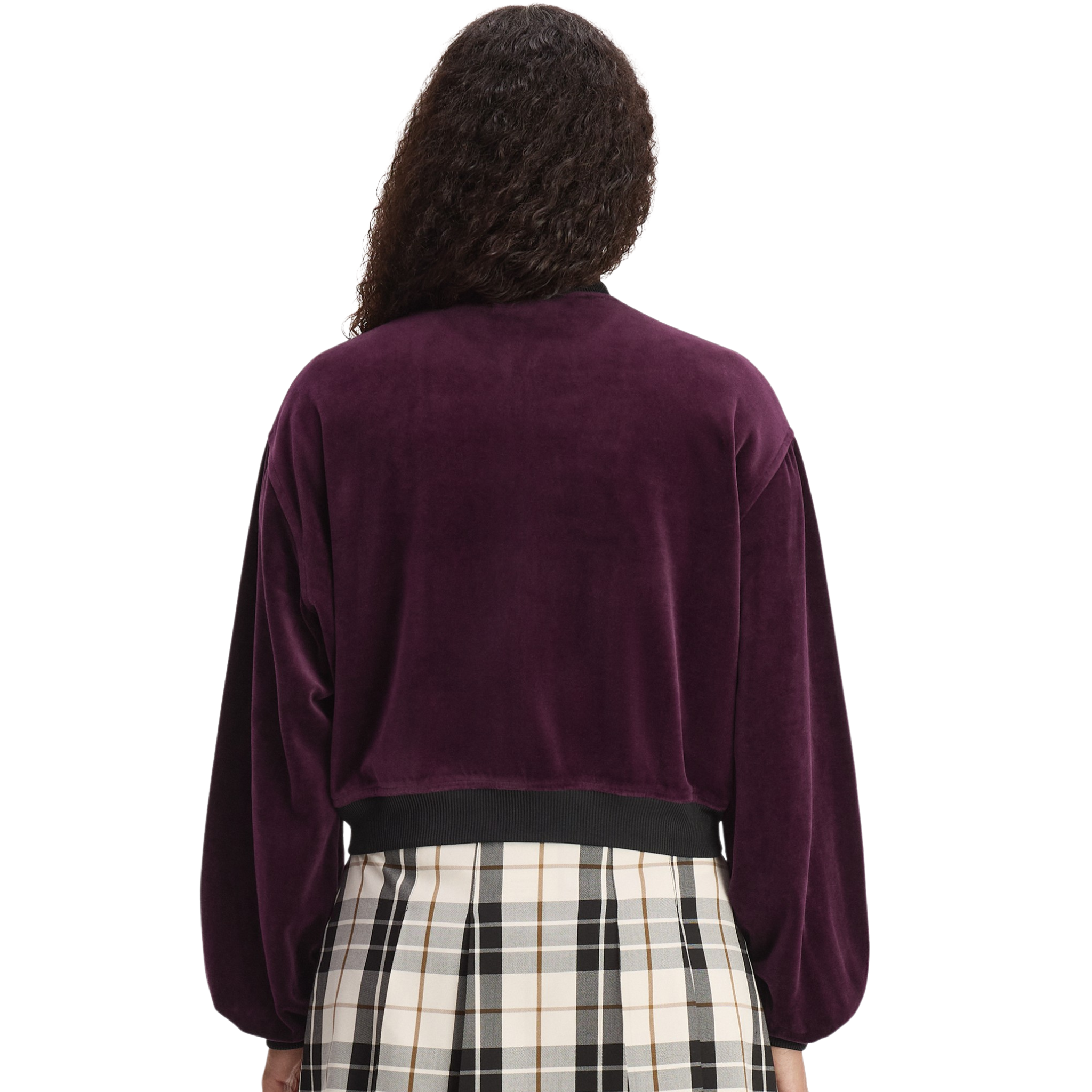 Womens Fred Perry x AW Plum Velour Track Jacket