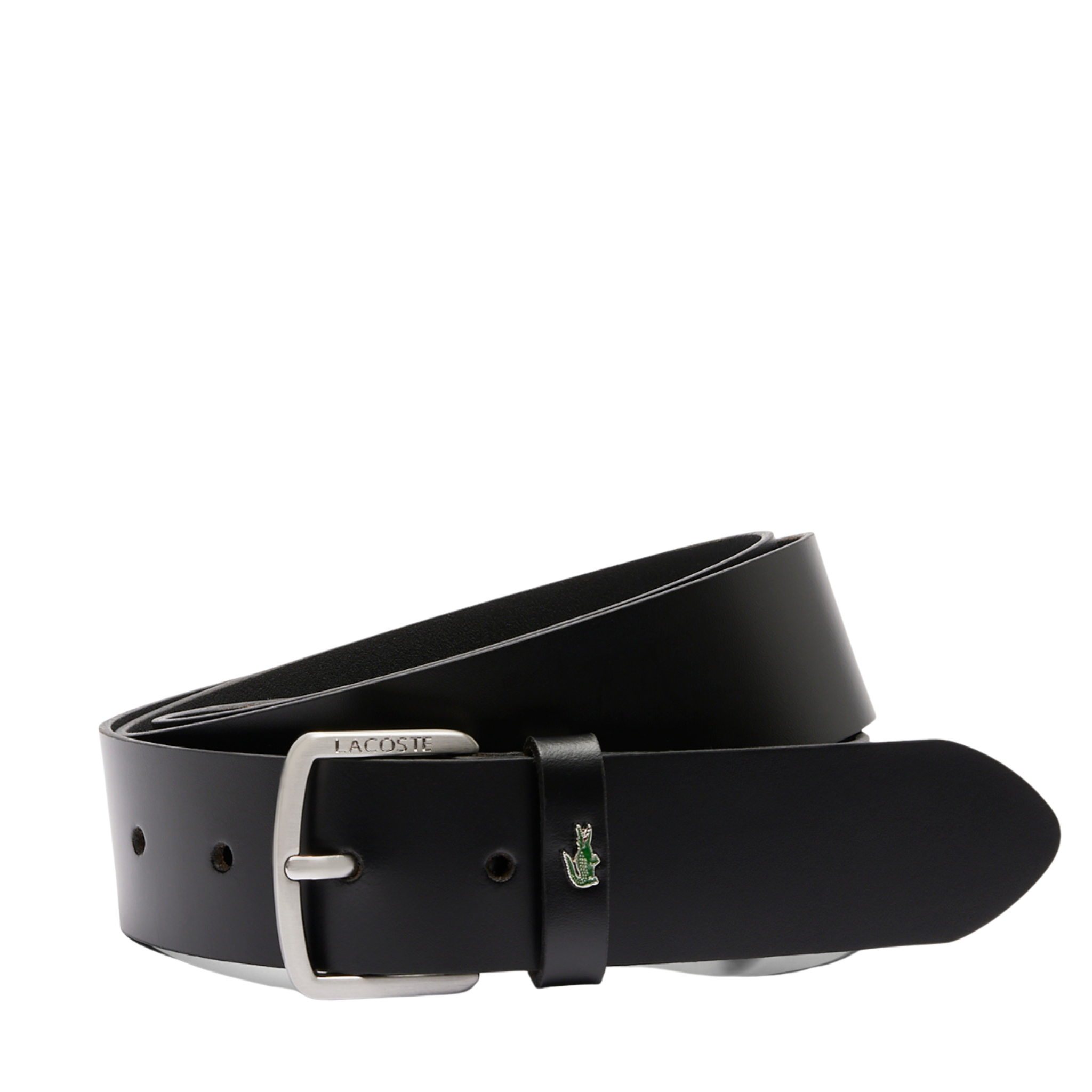 Mens Lacoste Black Branded Belt