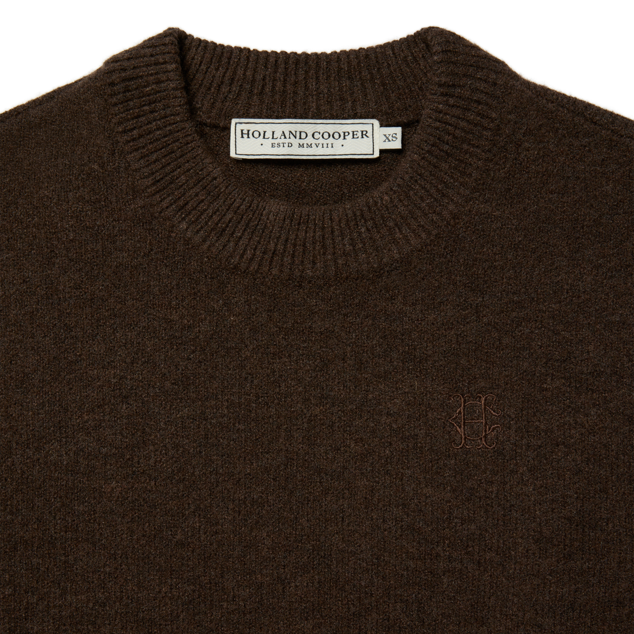 Womens Holland Cooper Chocolate Nina Crew Neck Knit Jumper