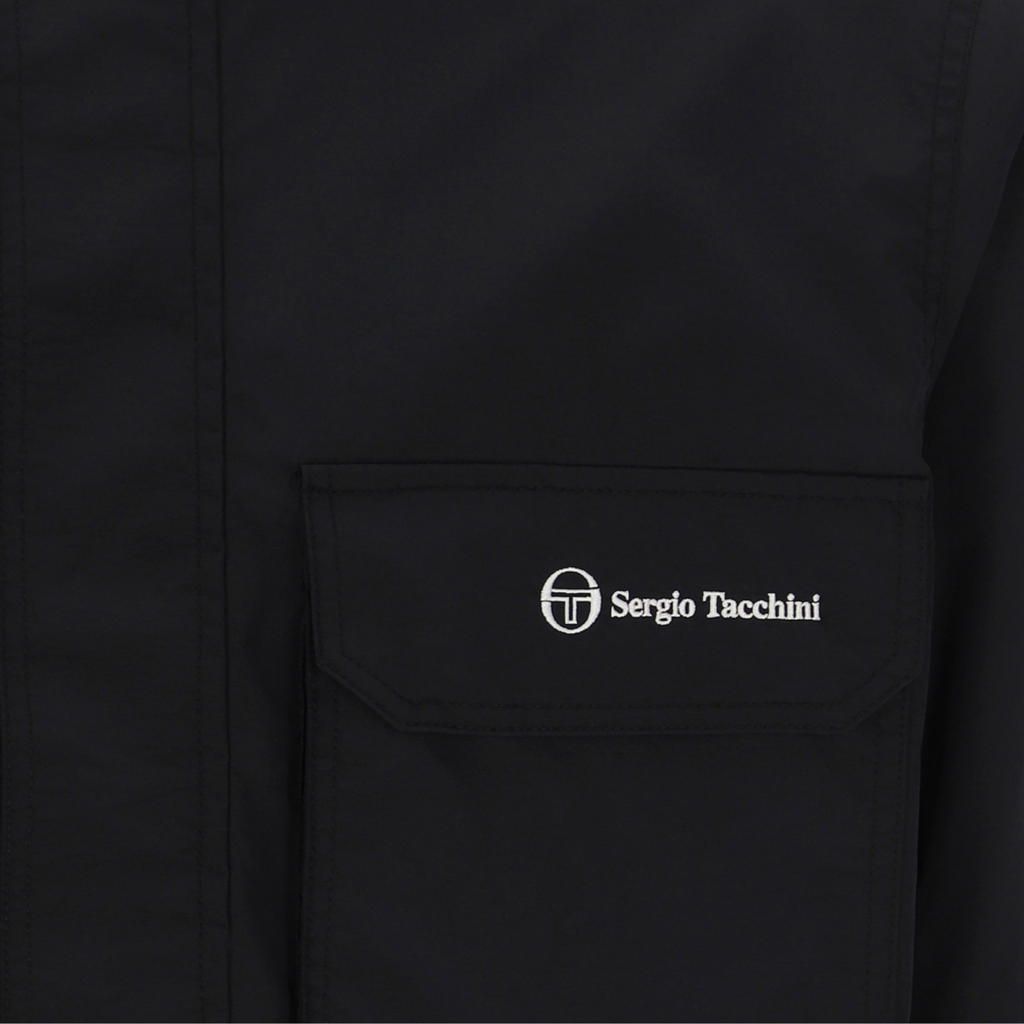 Mens Sergio Tacchini Black Budge Parka Coat