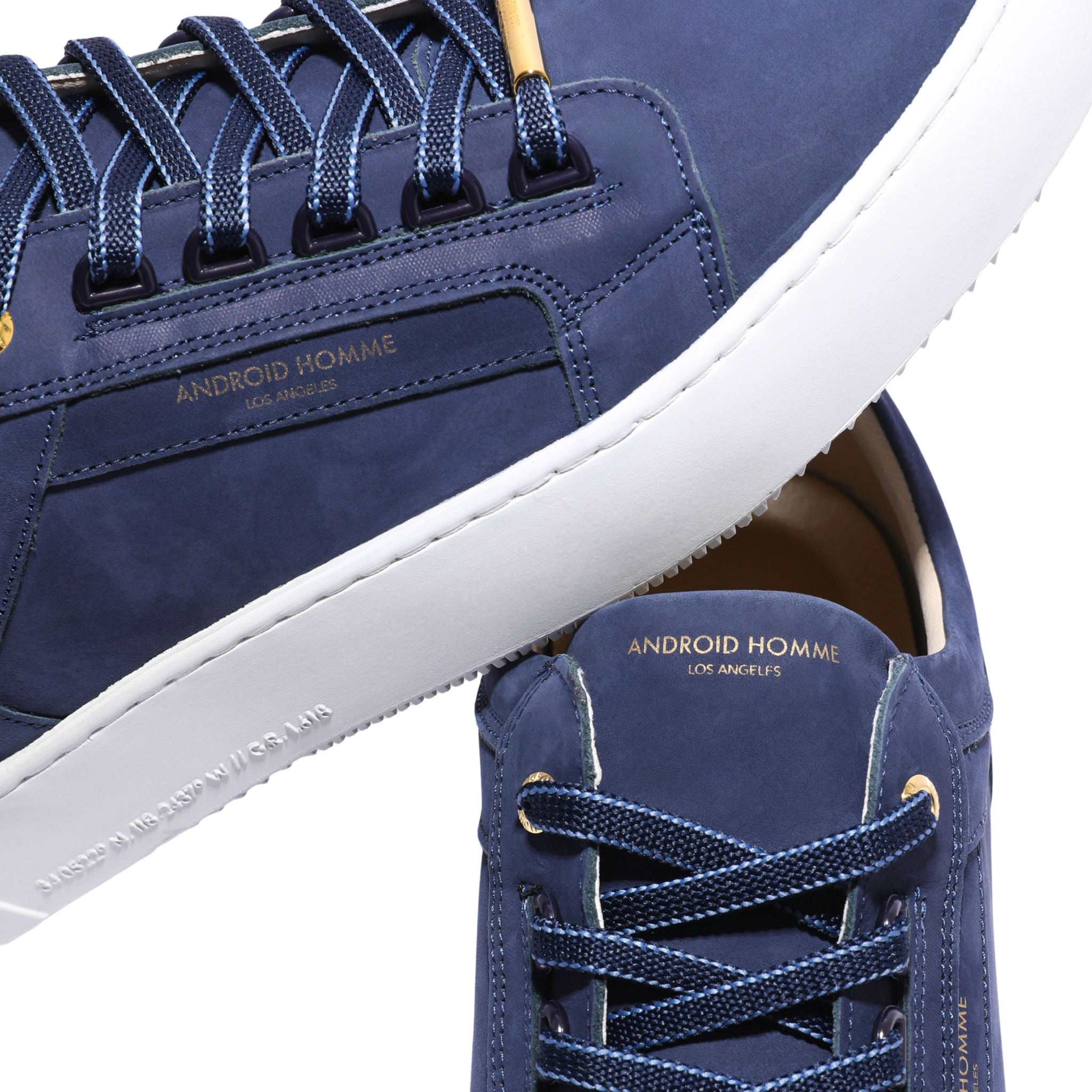 Mens Android Homme Ink Venice Nubuck/Gold Trainers