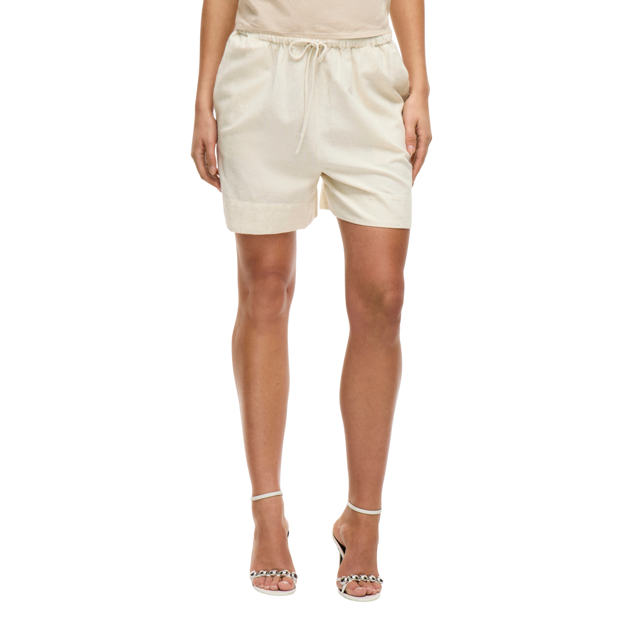 Womens Vila Super Light Natural Viprisilla Shorts