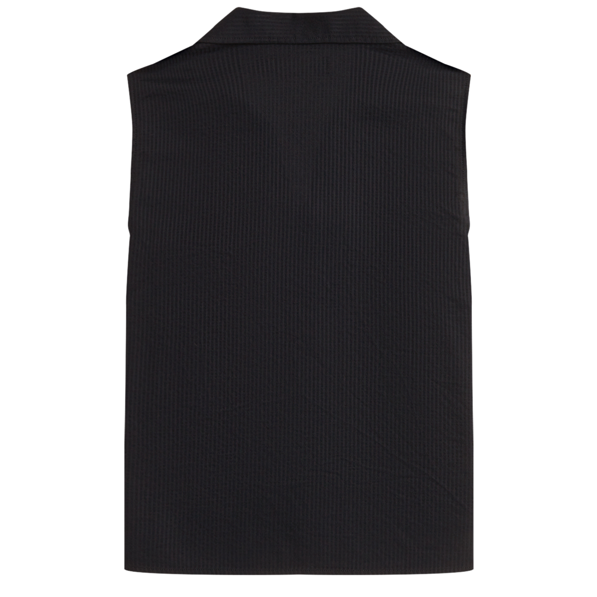 Womens Fred Perry Black Sheer Stripe Sleeveless Shirt