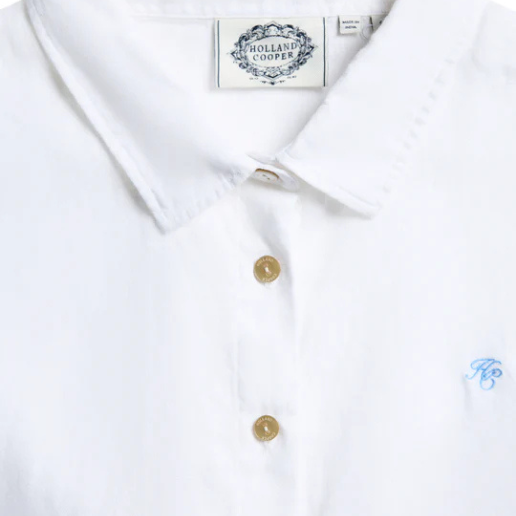 Womens Holland Cooper White Sleeveless Amalfi Linen Shirt