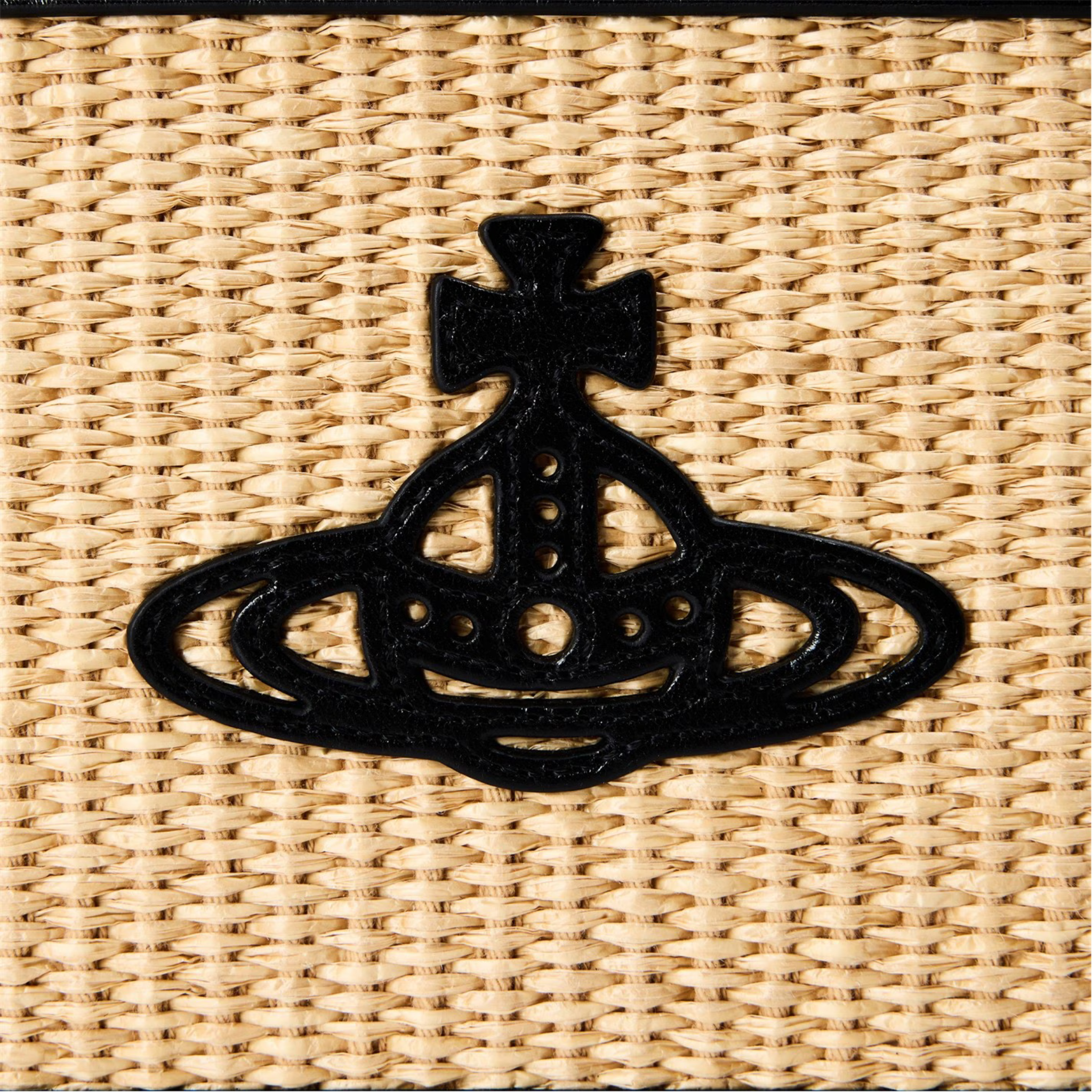 Womens Vivienne Westwood Natural Raffia Small Flat Zip Clutch Bag