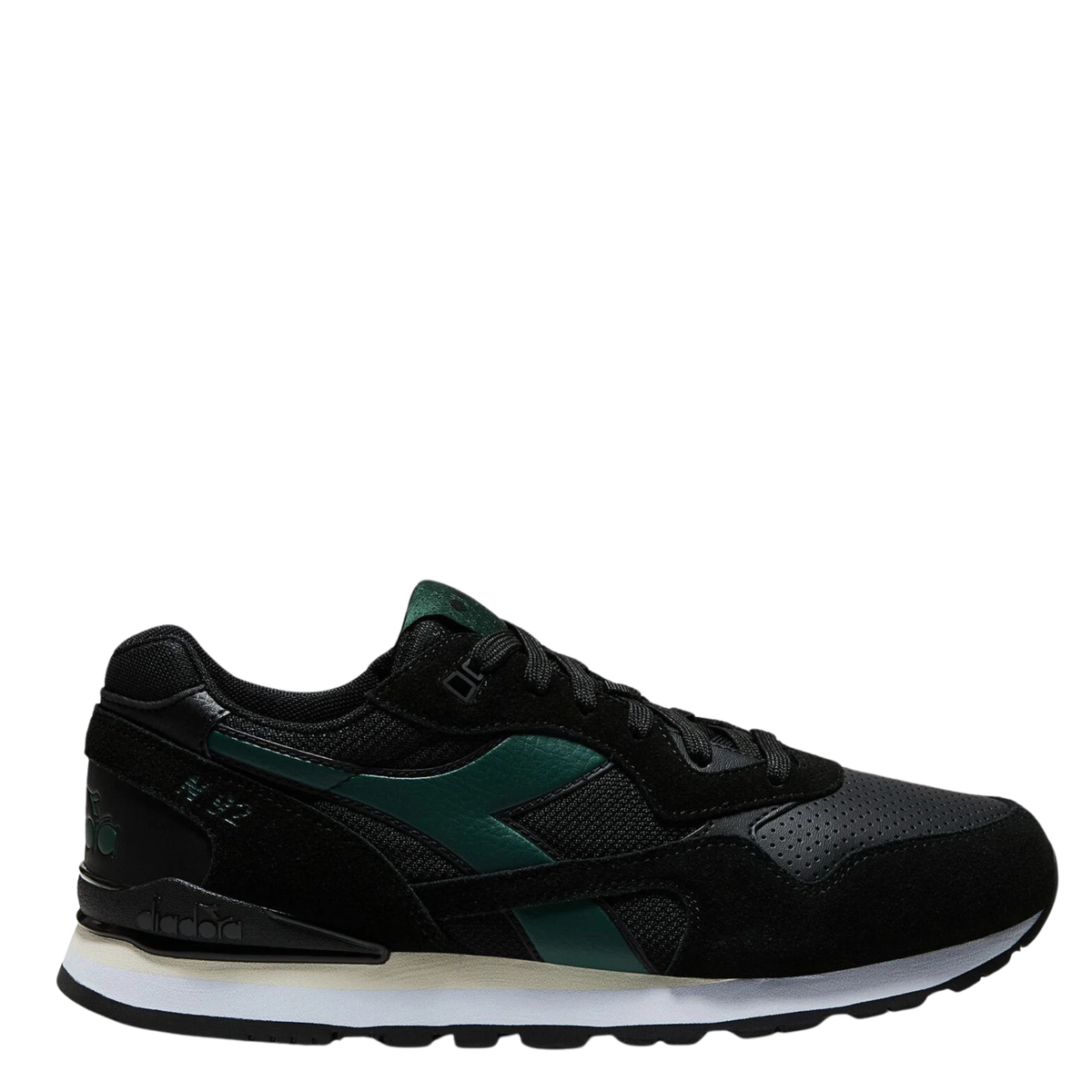 Mens Diadora Black/Pineneedle N.92 Advance Trainers