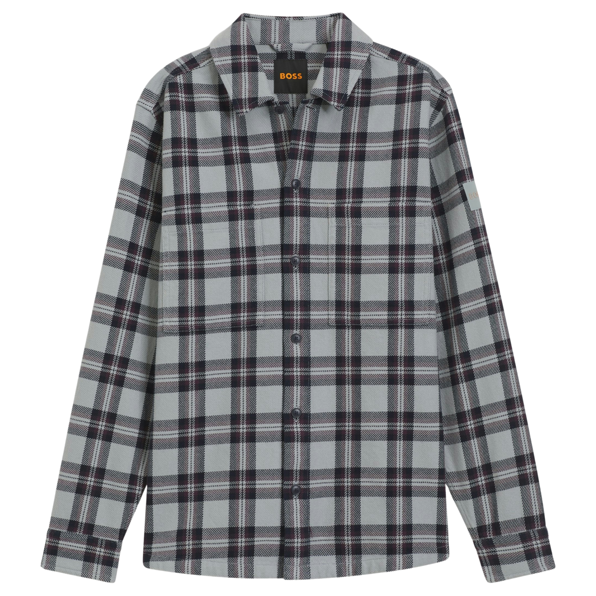 Mens BOSS Grey Check Locky_2_M Overshirt