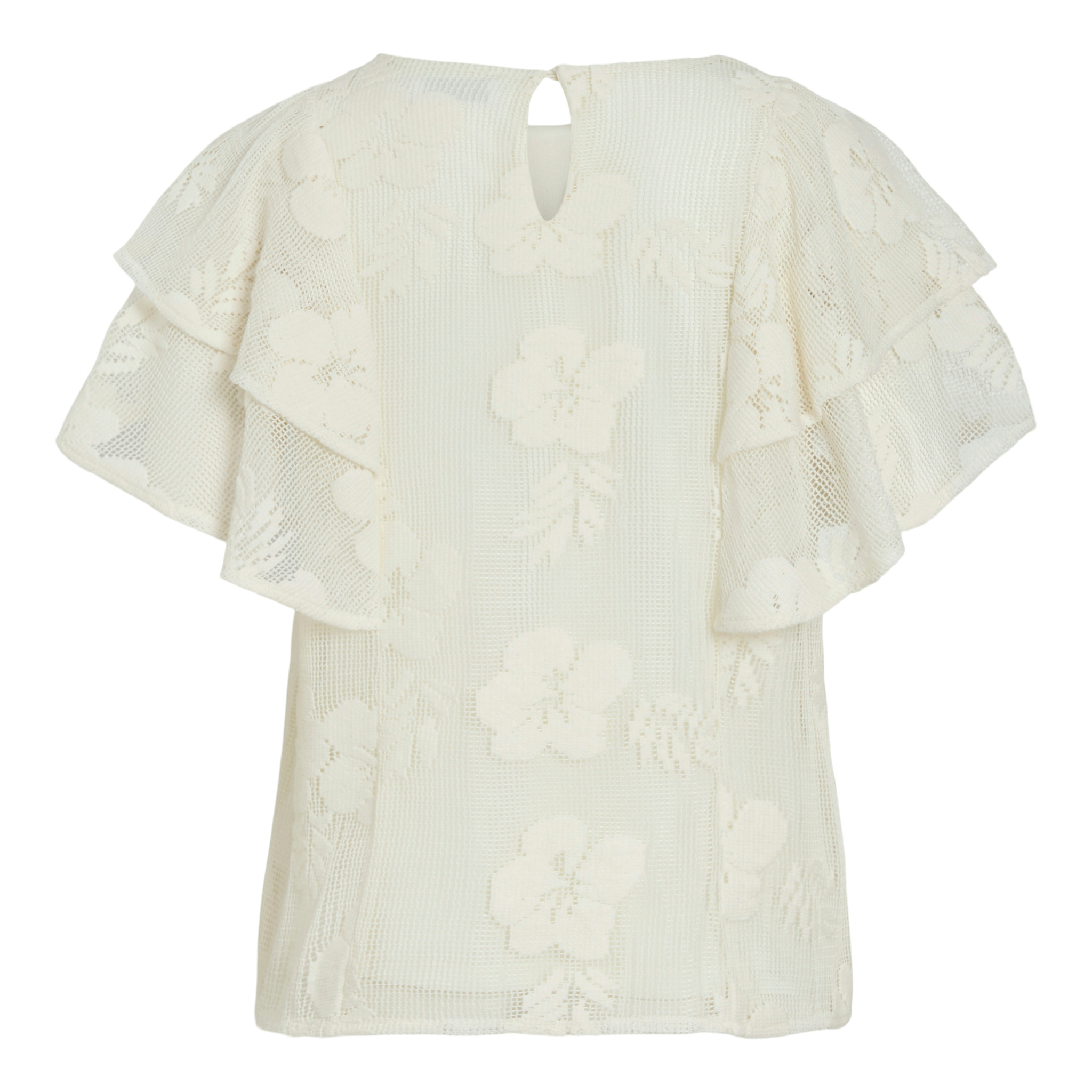 Womens Vila Birch Vihola Lace S/s Top