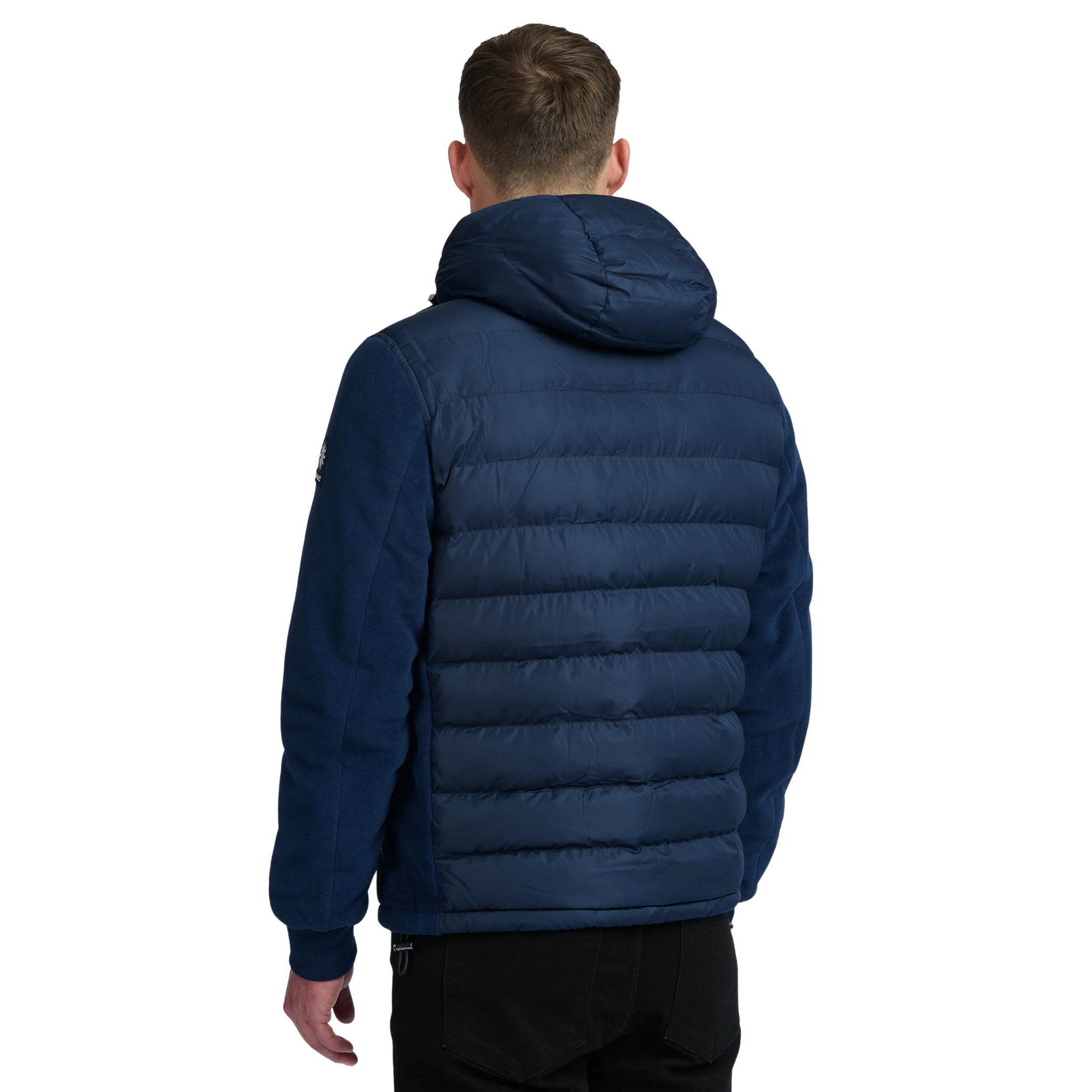 Mens Sandbanks Navy Outlander Hybrid Puffer Jacket