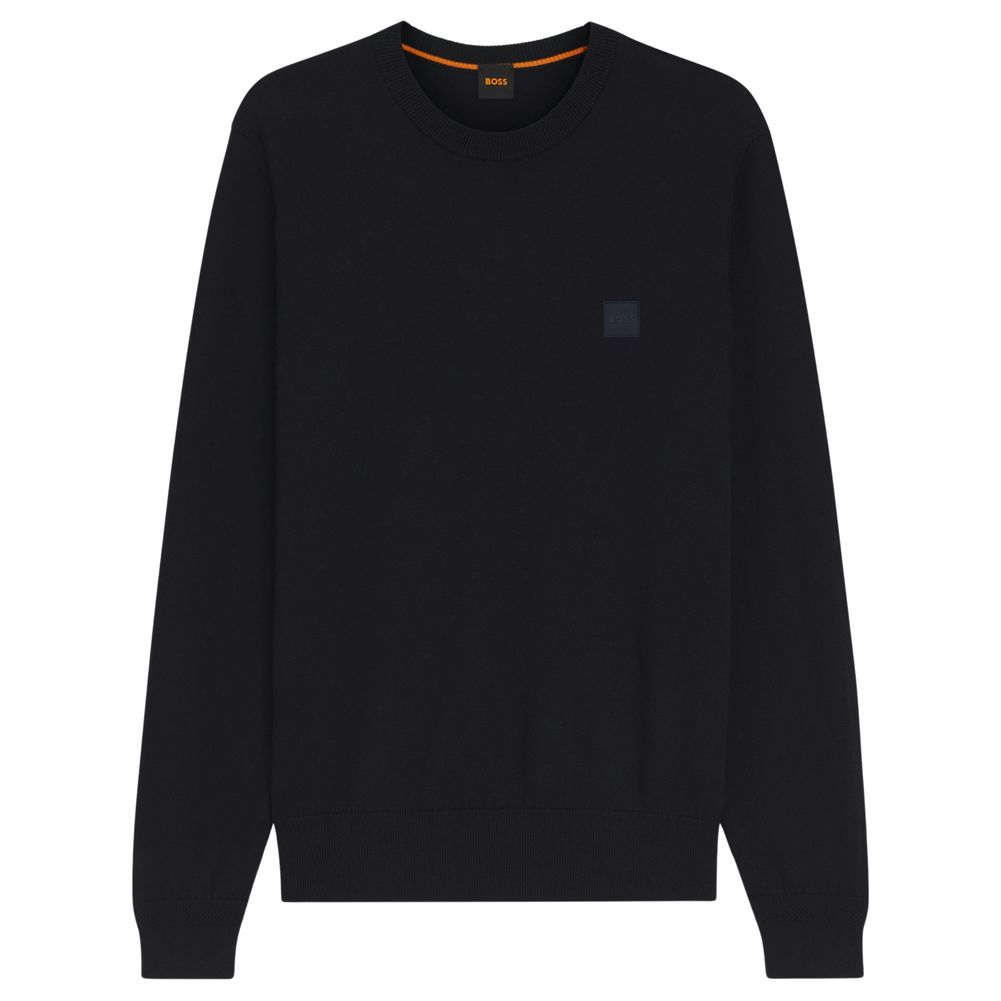 Mens BOSS Dark Blue Kanovano_S Crew Neck Knit Jumper
