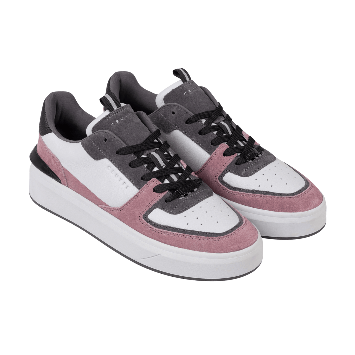 Mens Cruyff White/Grey/Red Surefire Tennis Trainers