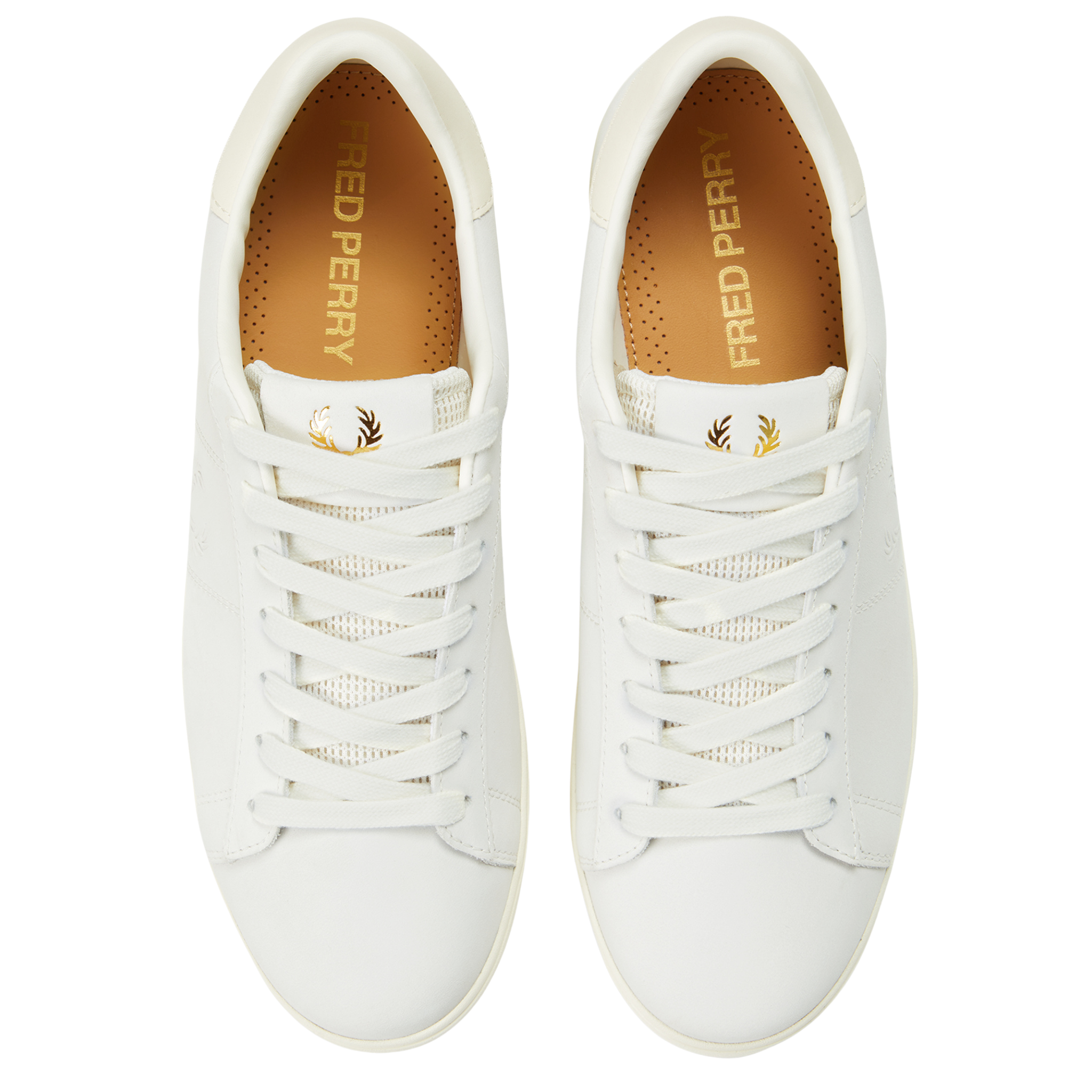 Mens Fred Perry Snow White Spencer Nubuck Trainers