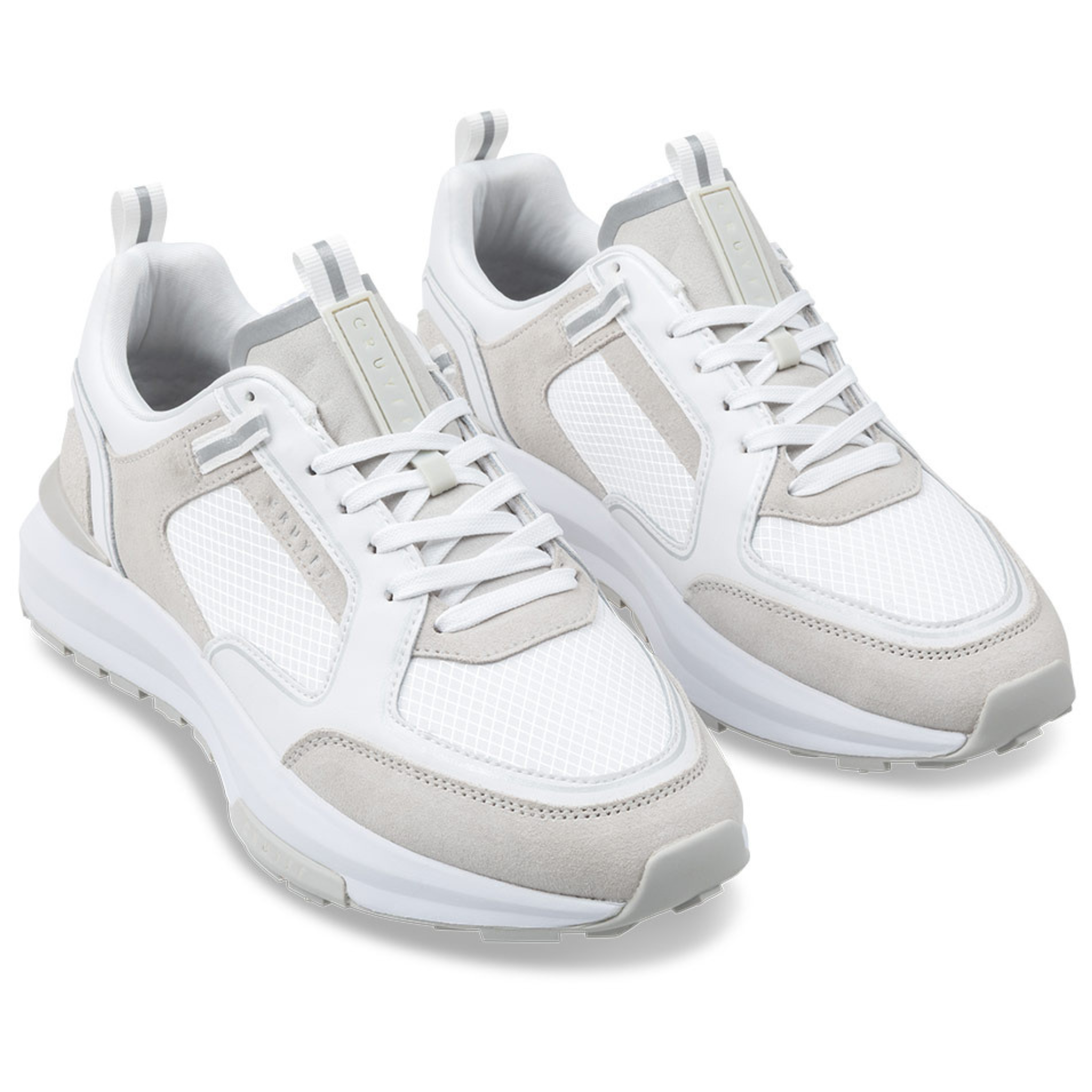 Mens Cruyff White/Grey Rayado Trainers