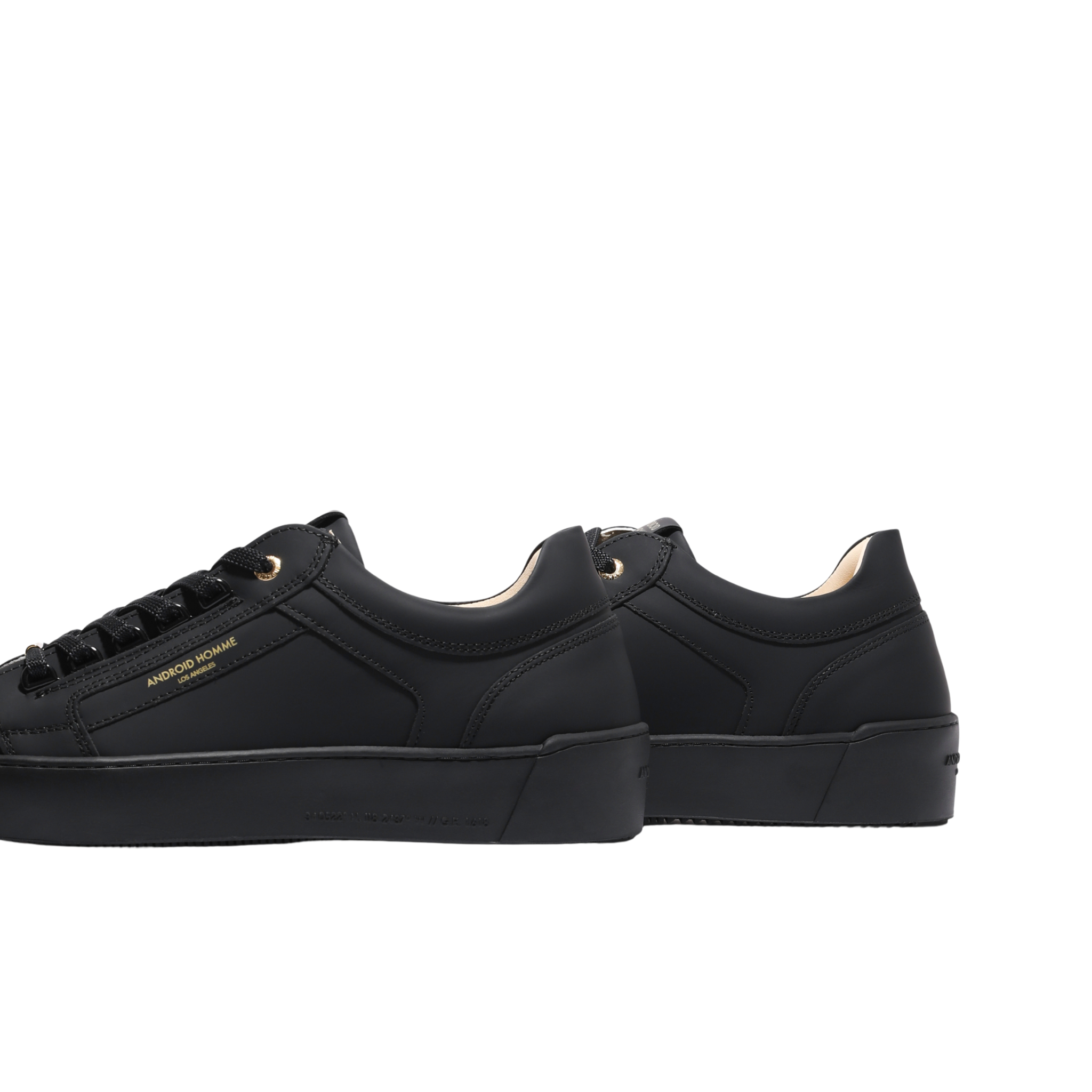 Mens Android Homme Black Venice Rubberised Trainers