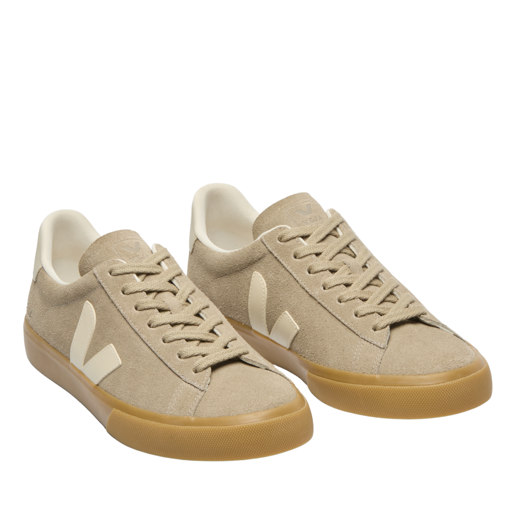 Mens VEJA Taupe Pierre Natural Campo Suede Trainers