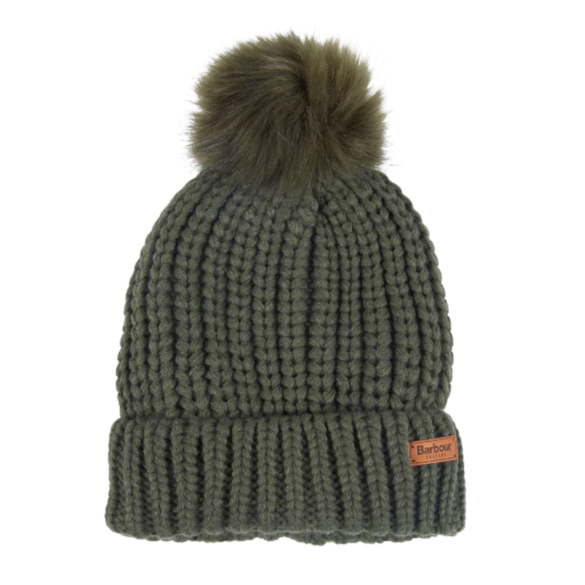 Womens Barbour Olive Saltburn Beanie