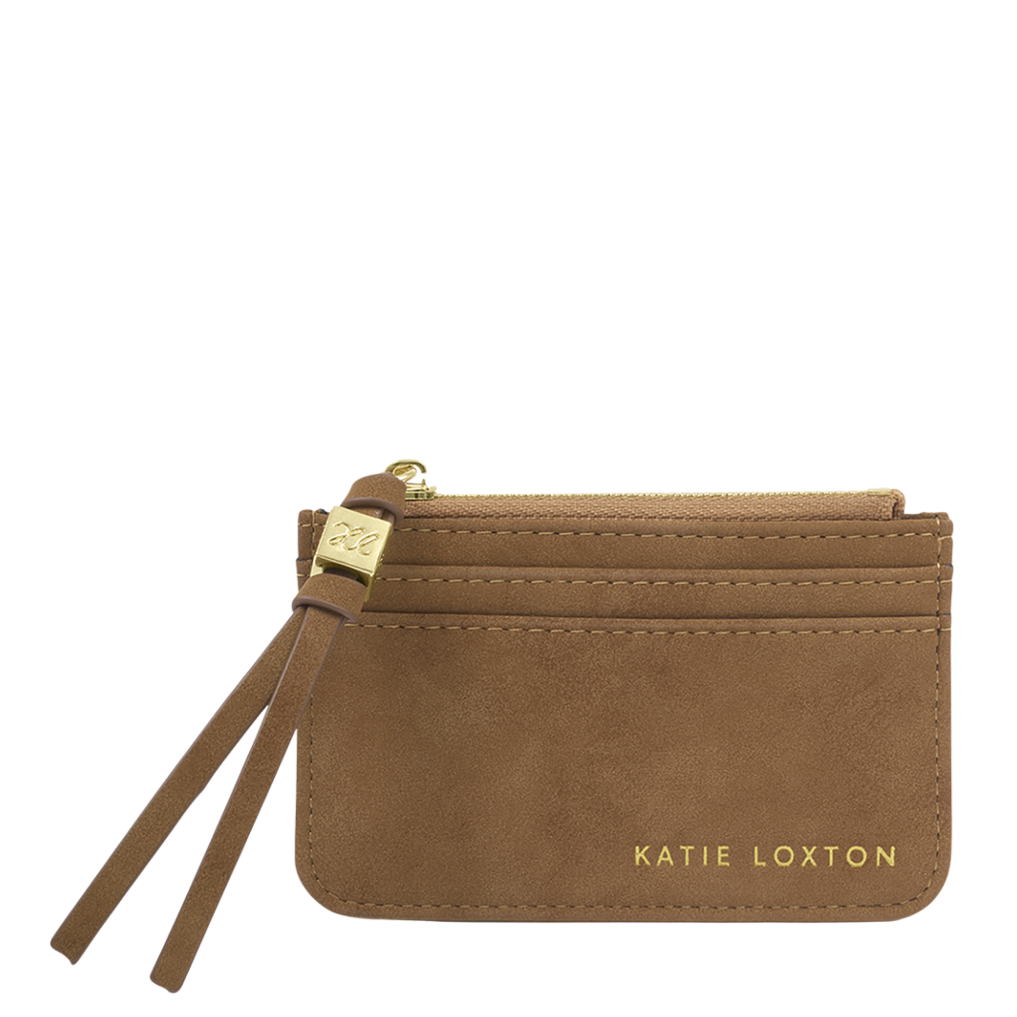 Womens Katie Loxton Caramel Suedette Gift Boxed Coin & Cardholder