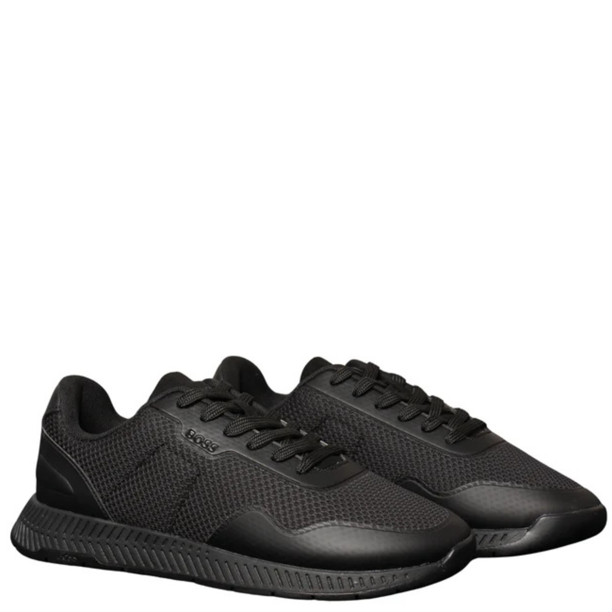 Mens BOSS Black Titanium_Runn Trainers