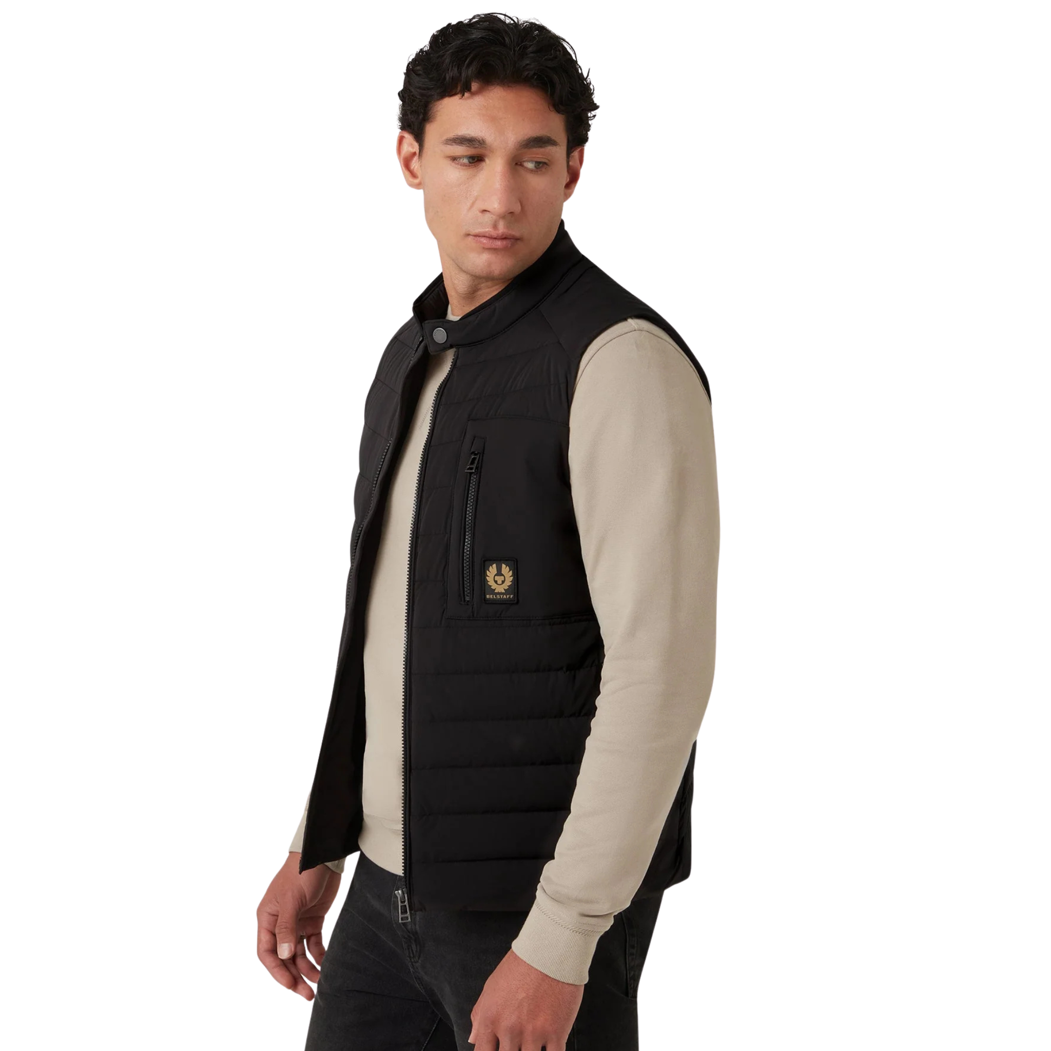 Mens Belstaff Black Chassis Gilet