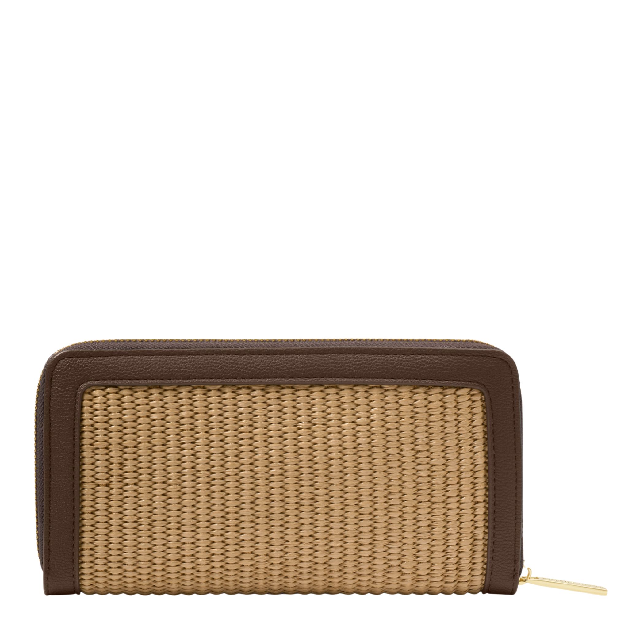 Womens Katie Loxton Bitter Choc/Natural Raffia Florence Purse