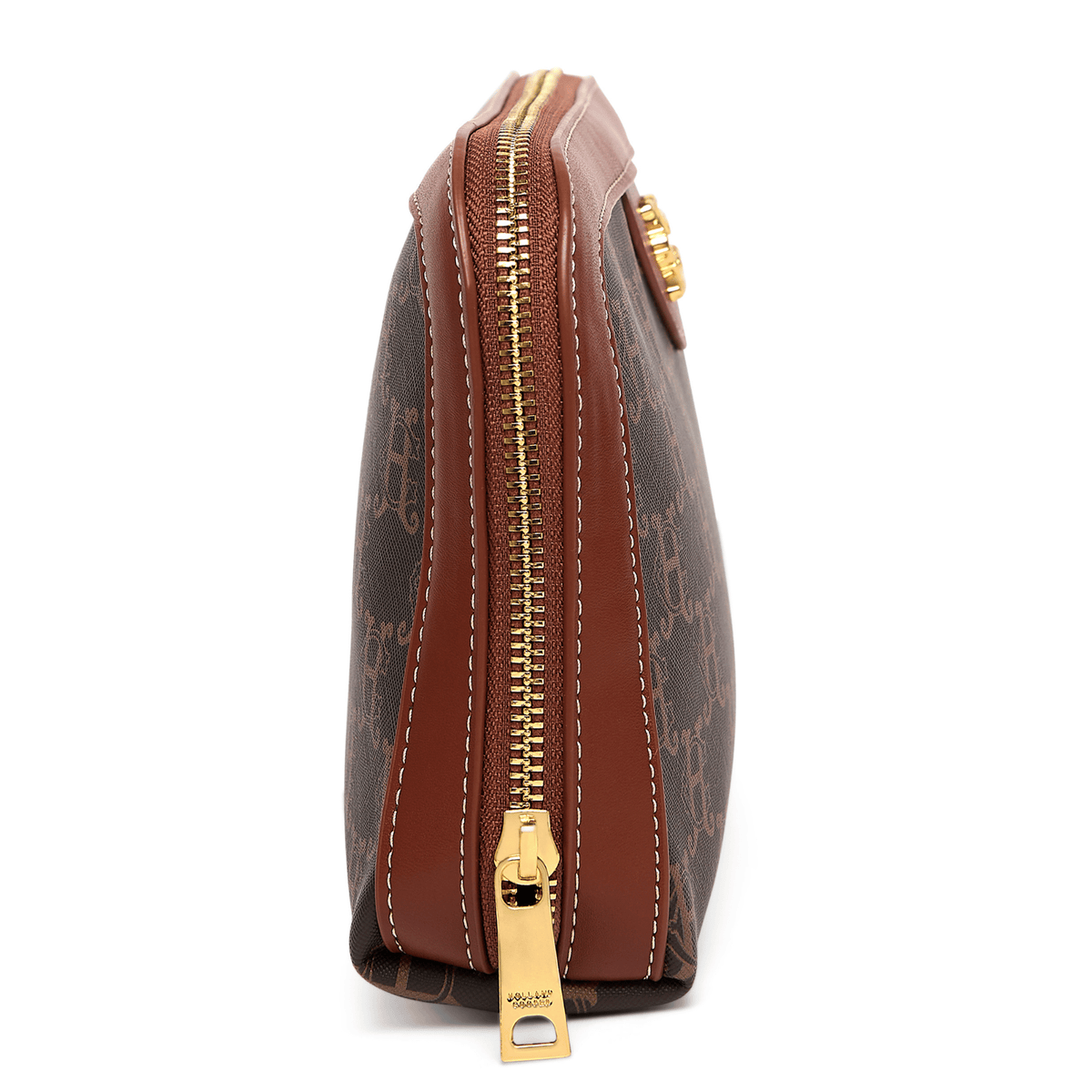 Womens Holland Cooper Tan Monogram Makeup Pouch