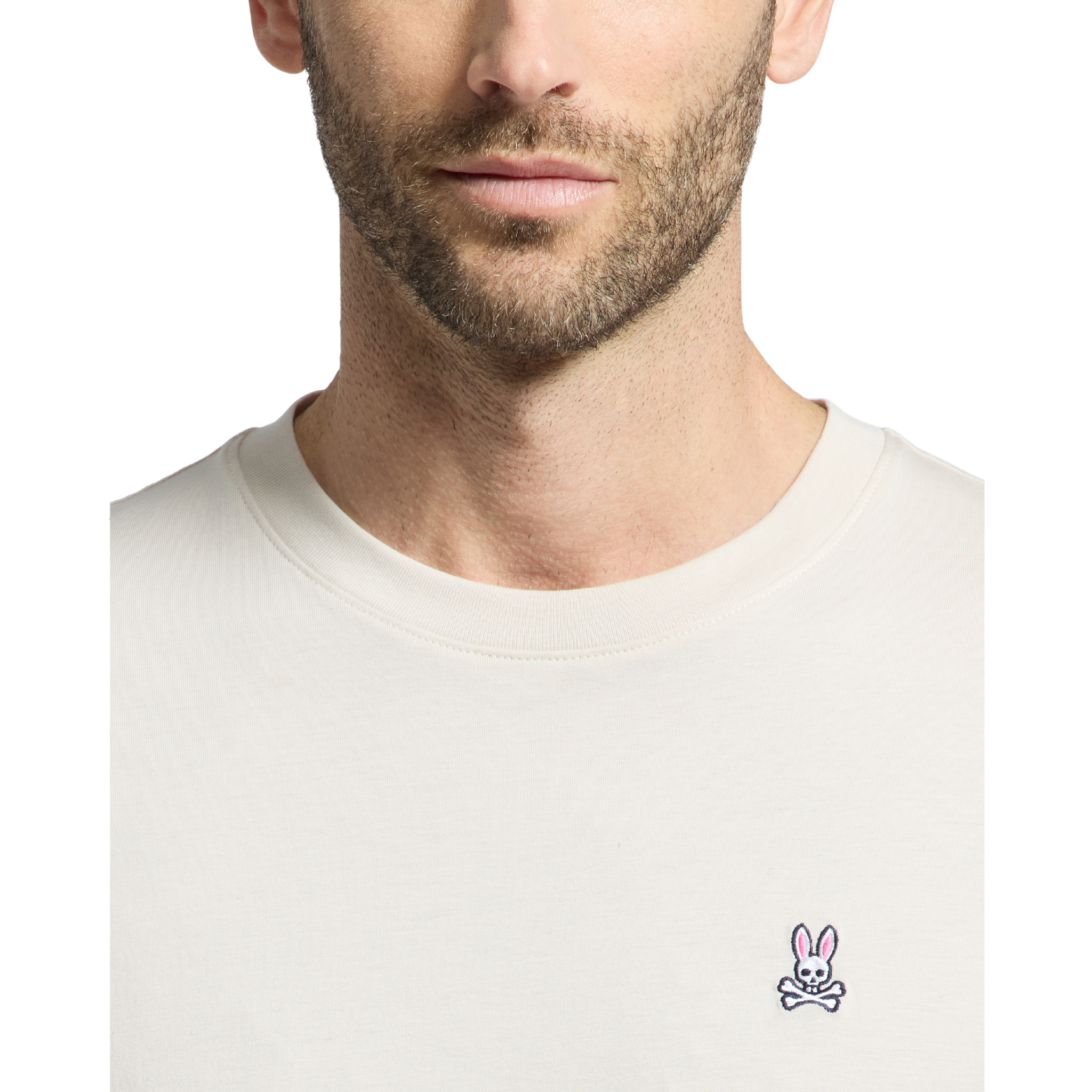 Mens Psycho Bunny Natural Linen Classic S/s T Shirt