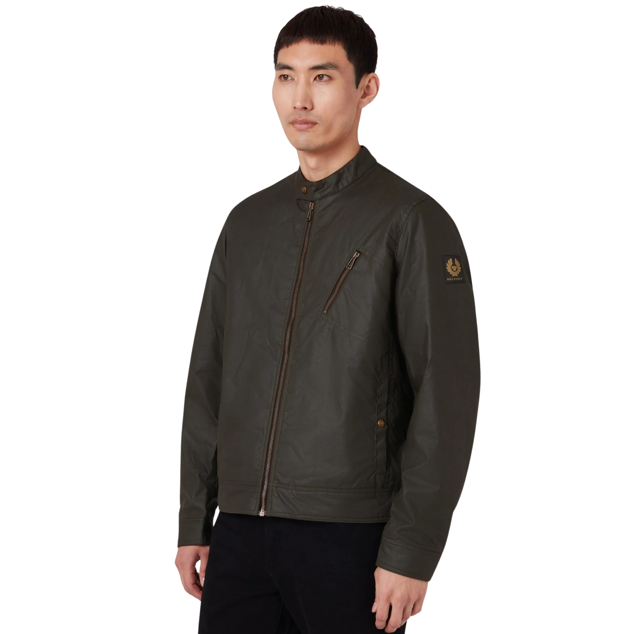 Mens Belstaff Faded Olive Sideline Waxed Cotton Jacket