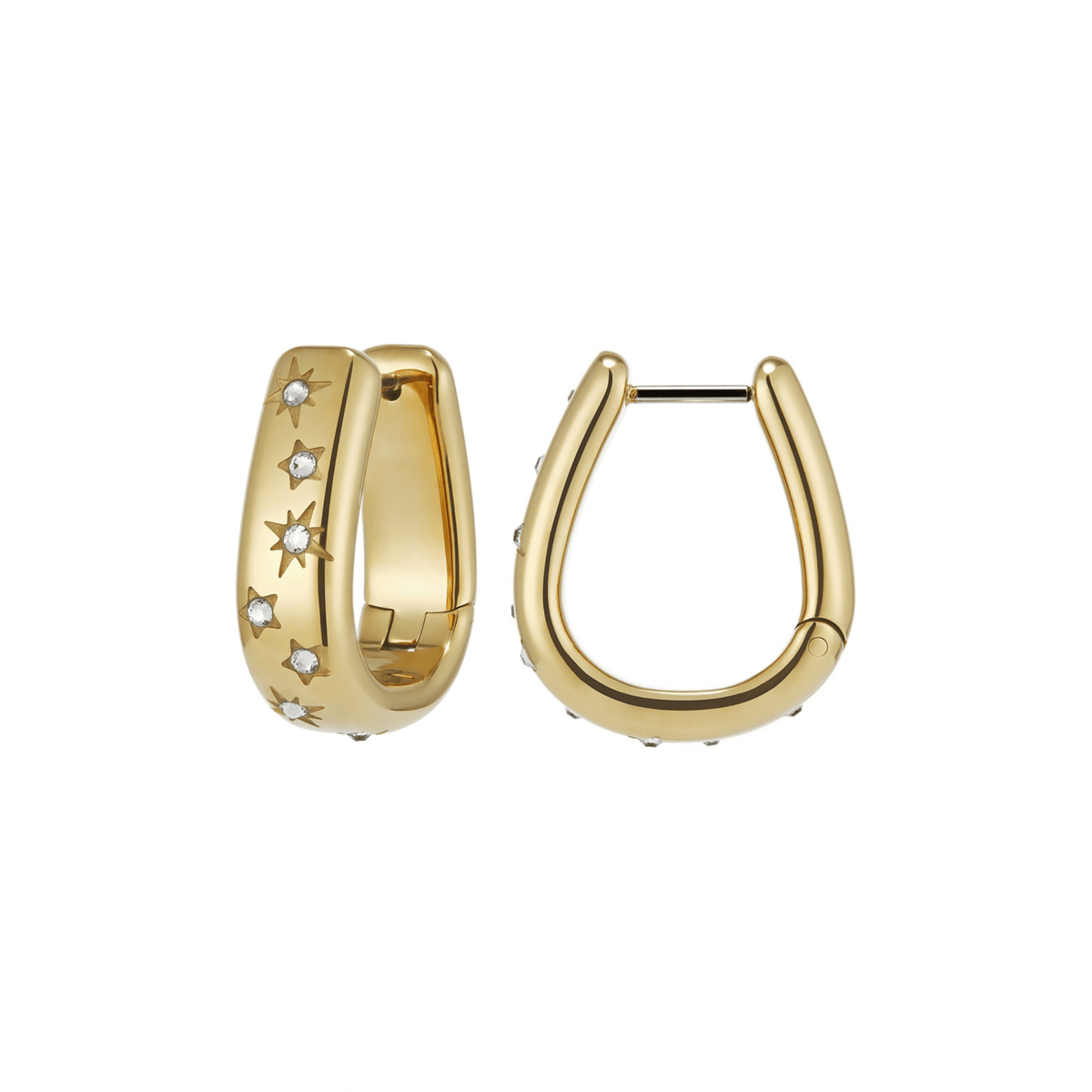 Womens Olivia Burton Gold Celestial Wide Hoop Earrings