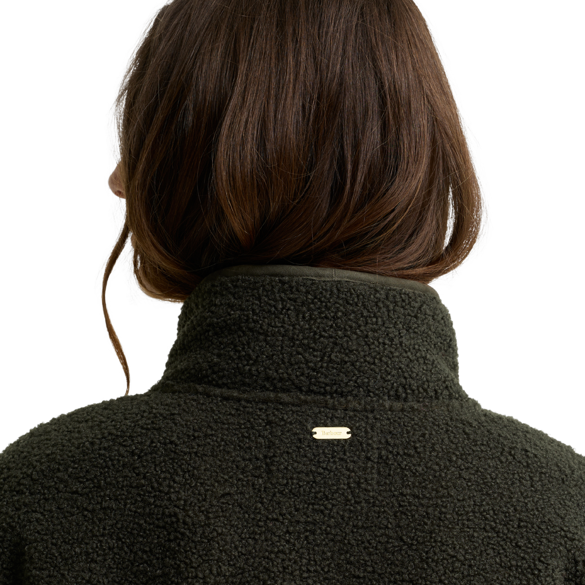 Womens Barbour Olive Mabel Fleece Jacket