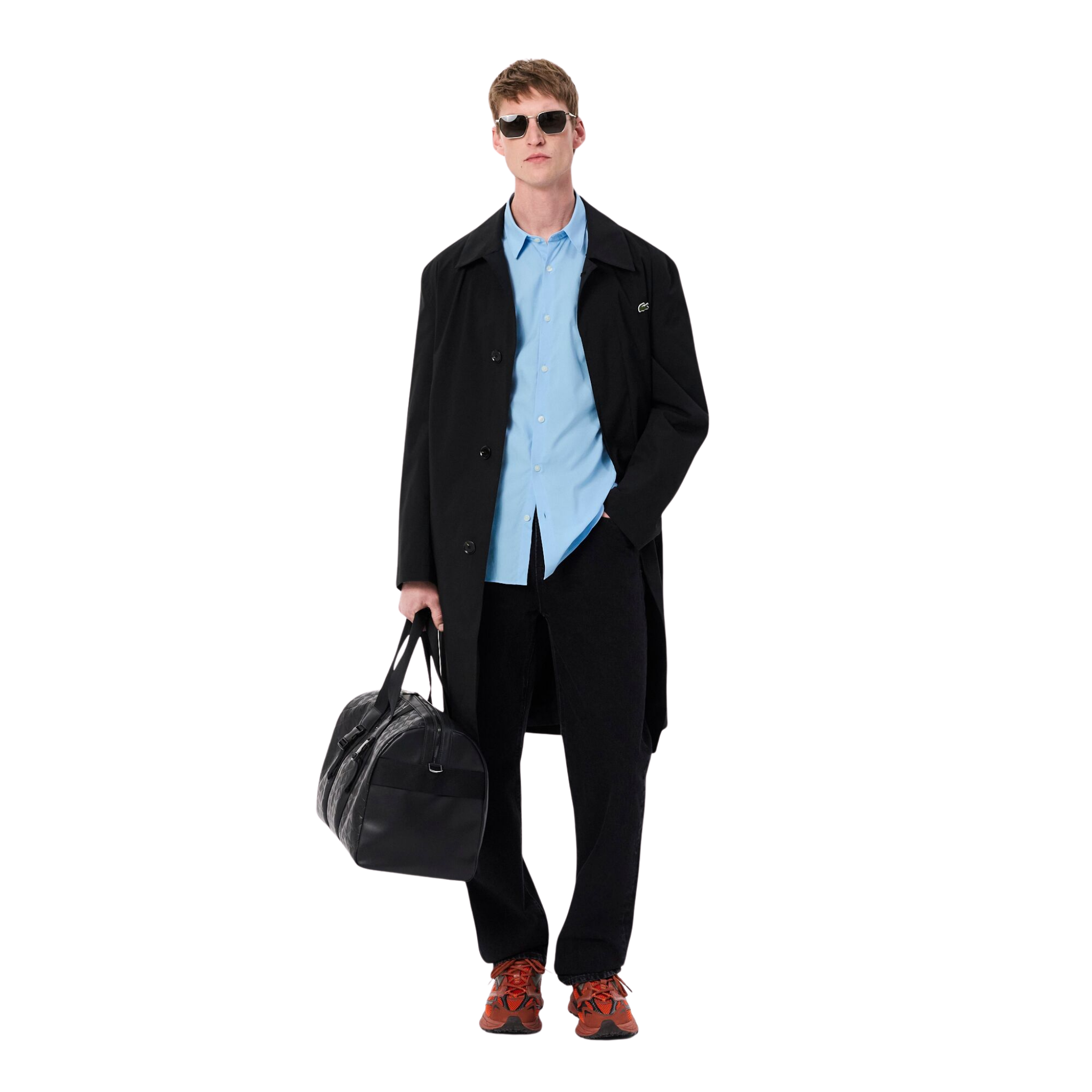 Mens Lacoste Overview Blue Cotton Poplin Slim Fit L/s Shirt