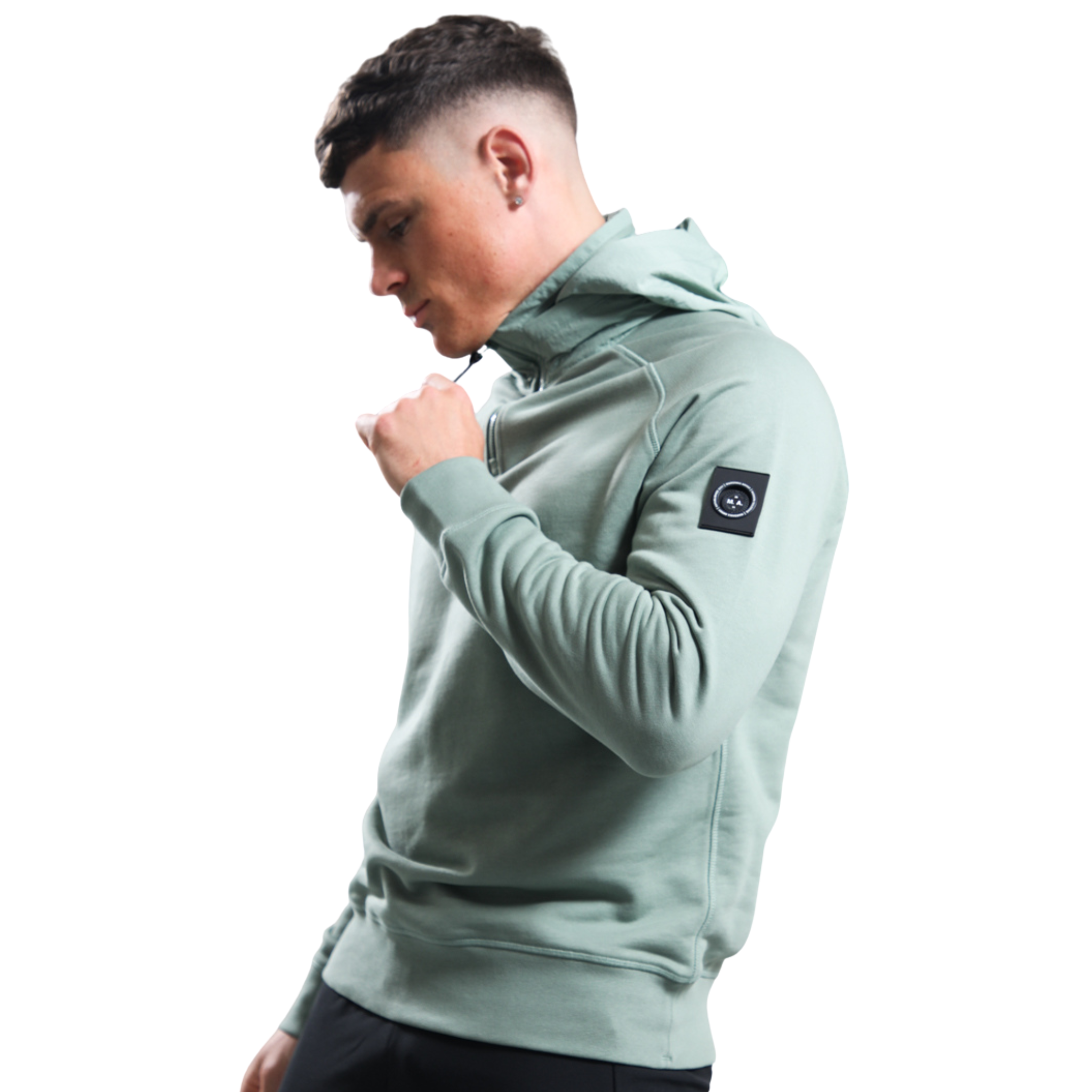Mens Marshall Artist Sage Stanford 1/4 Zip Hoodie