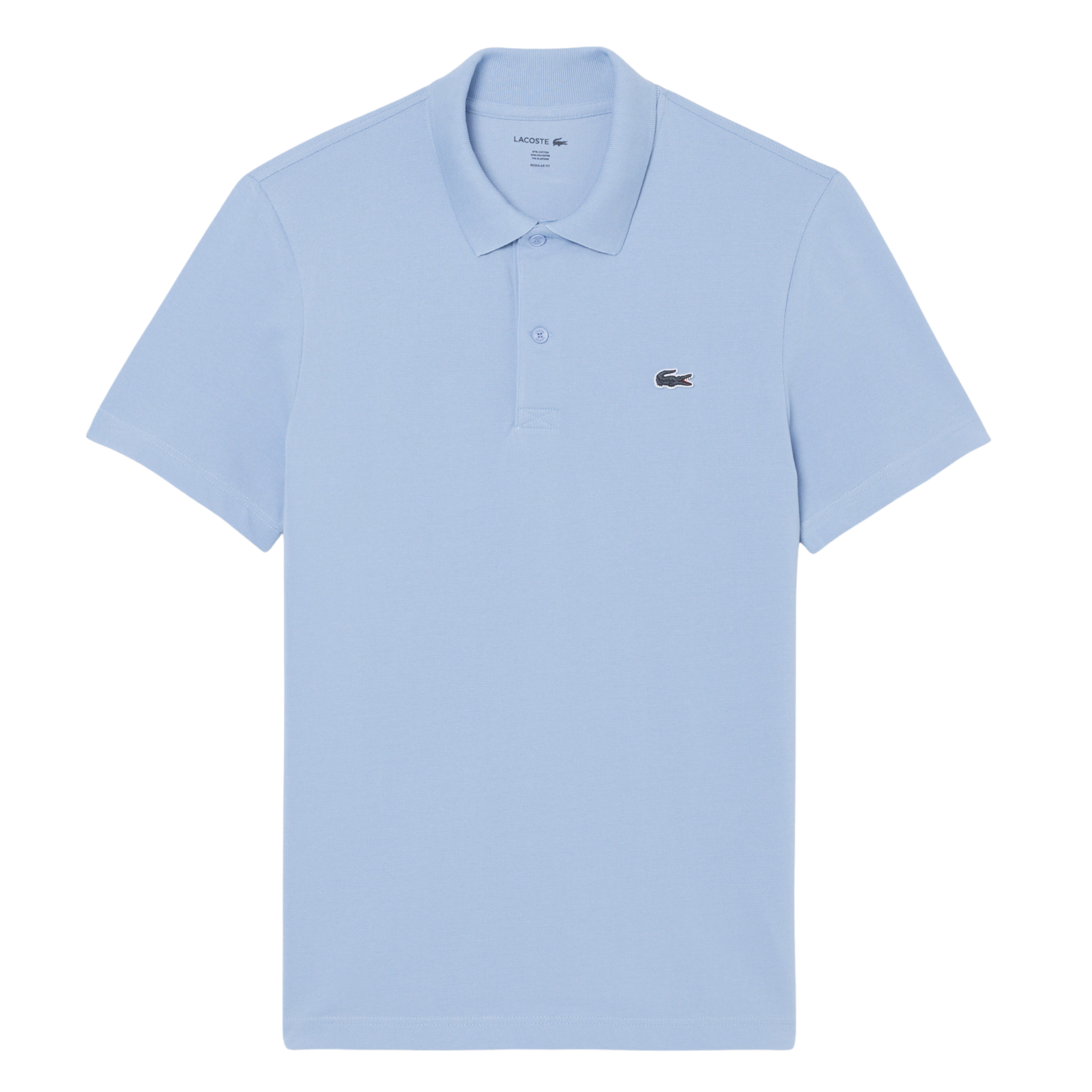 Mens Lacoste Light Blue Cotton Blend Regular Fit S/s Polo