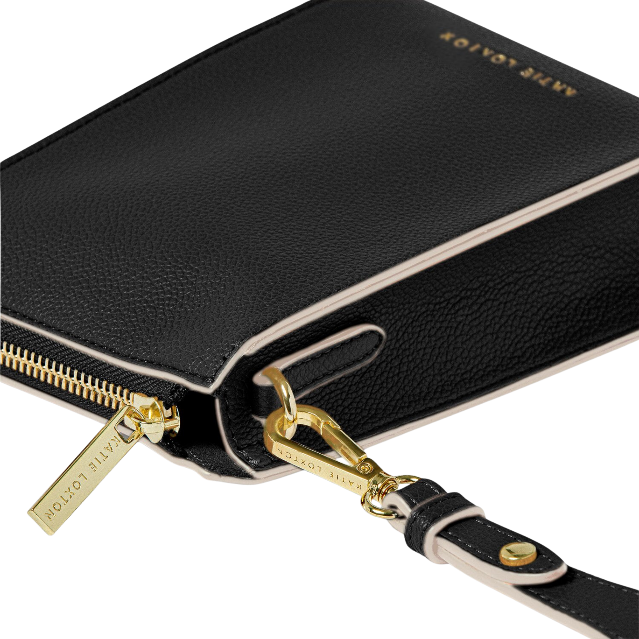 Womens Katie Loxton Black/Light Sand Lana Slim Crossbody