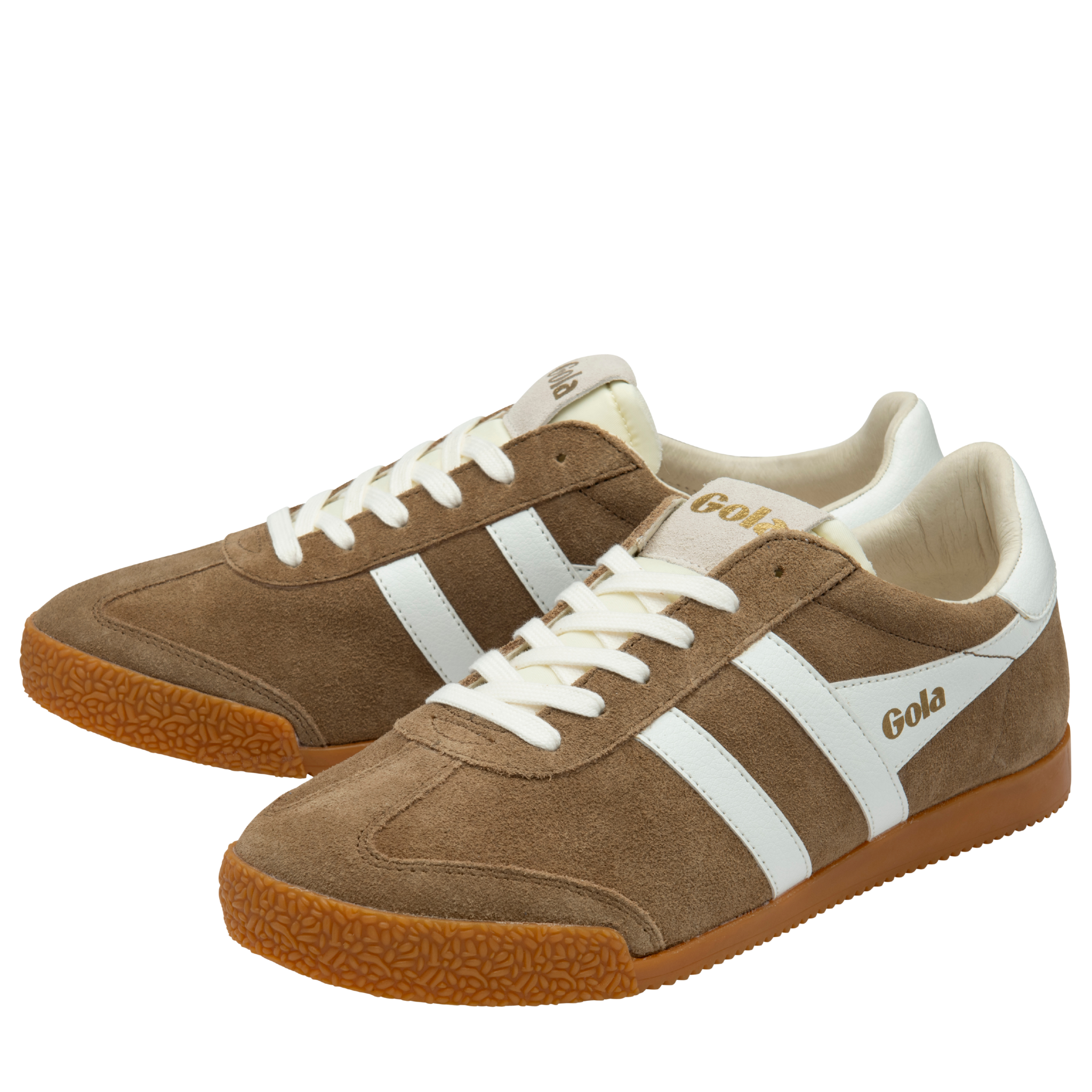 Mens Gola Tobacco/White Elan Trainers